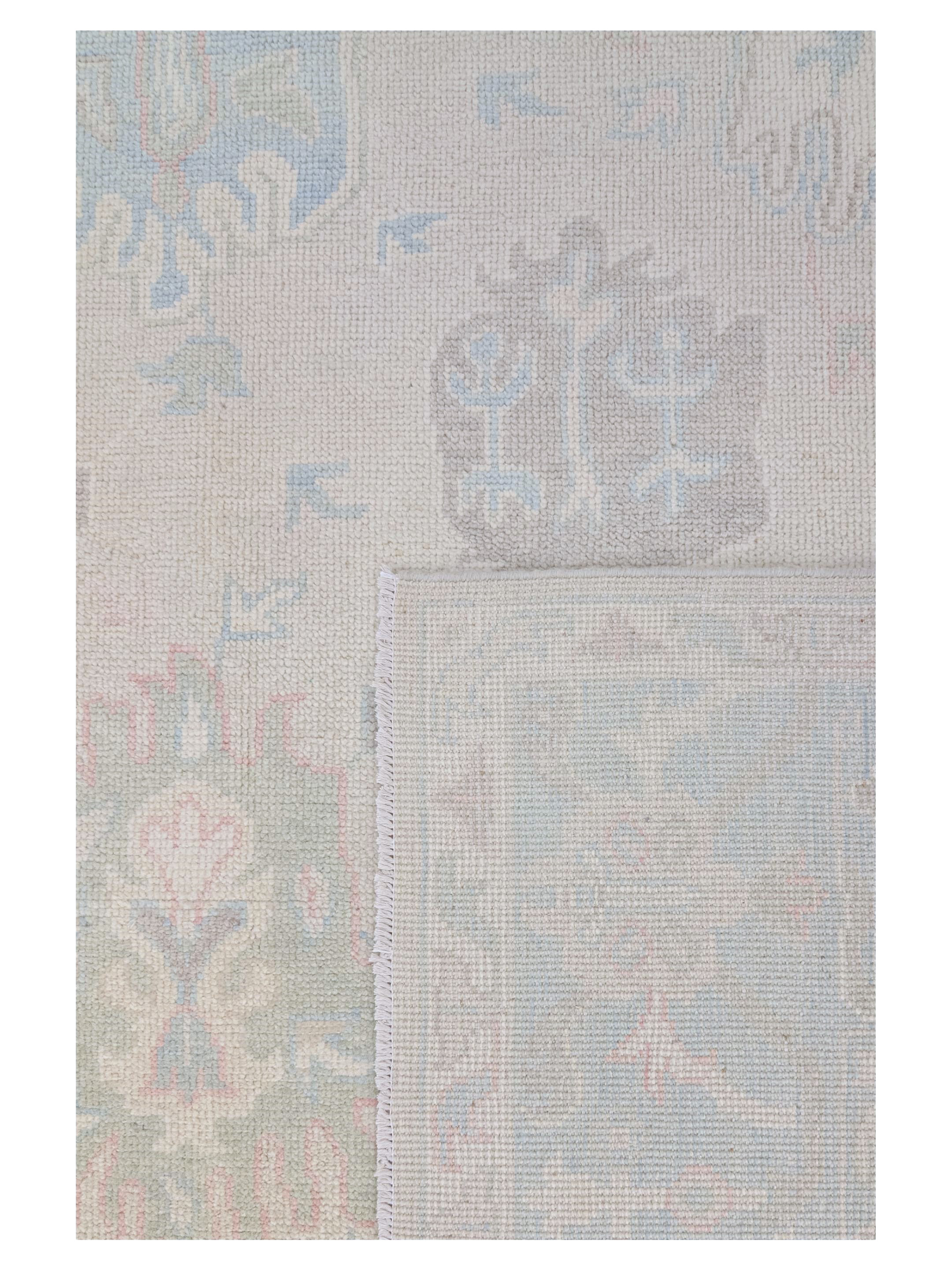 Ushak Wool Weft Hand Knotted Beige 8x10 - Image 4 of 4