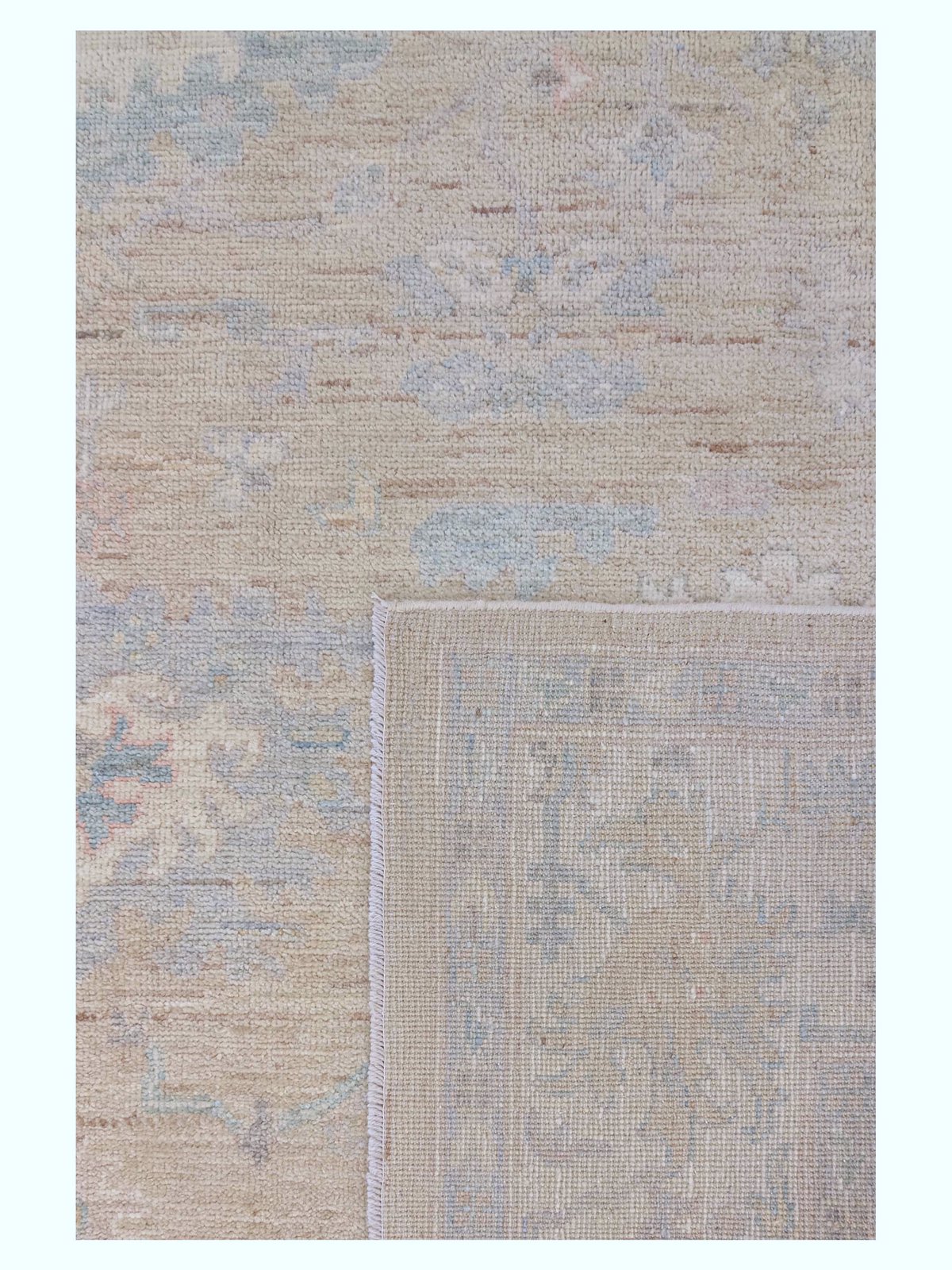 Ushak Wool Weft Hand Knotted Beige 8x10 - Image 4 of 4