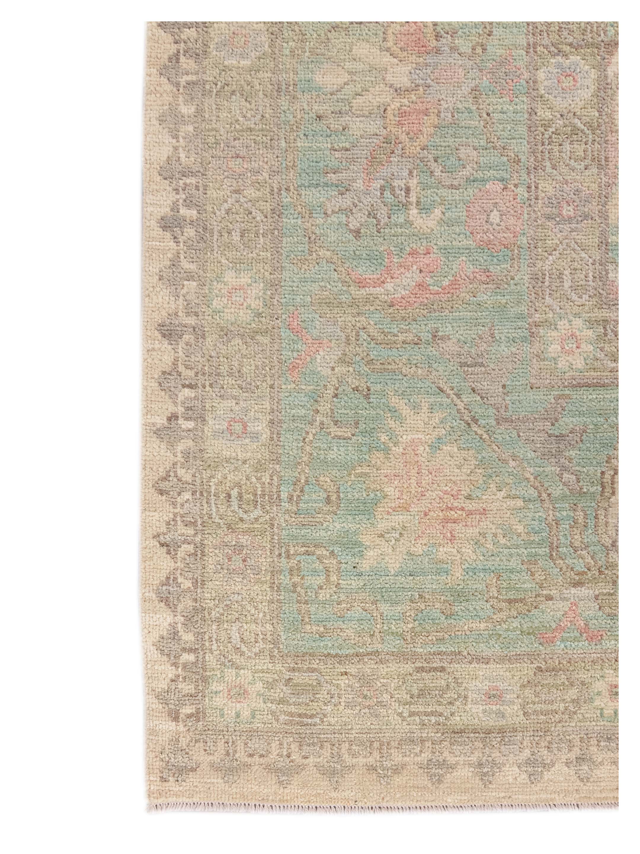 Ushak Wool Weft Hand Knotted Ivory 9x12 - Image 2 of 4