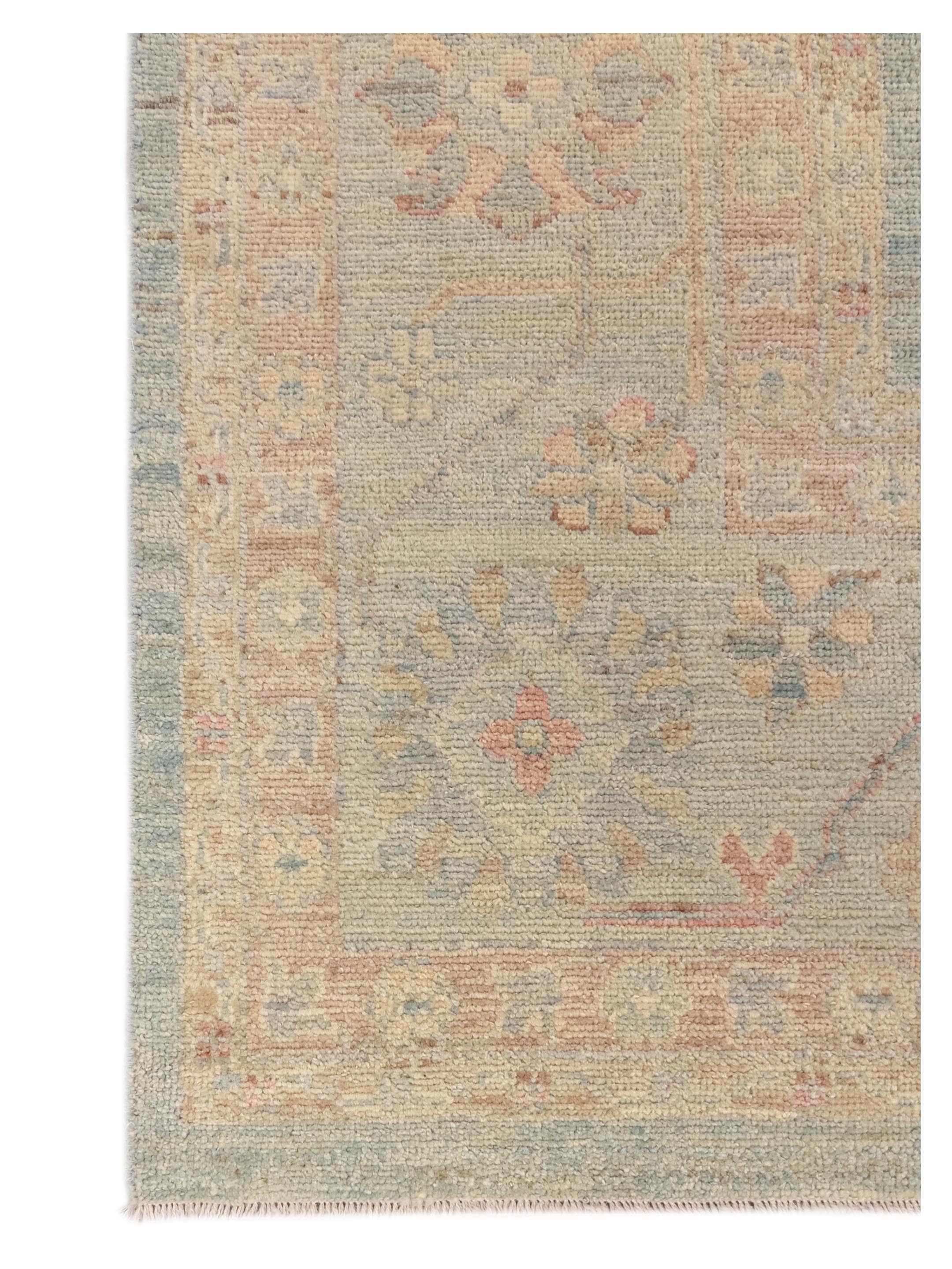 Ushak Wool Weft Hand Knotted Blue 9x12 - Image 2 of 4