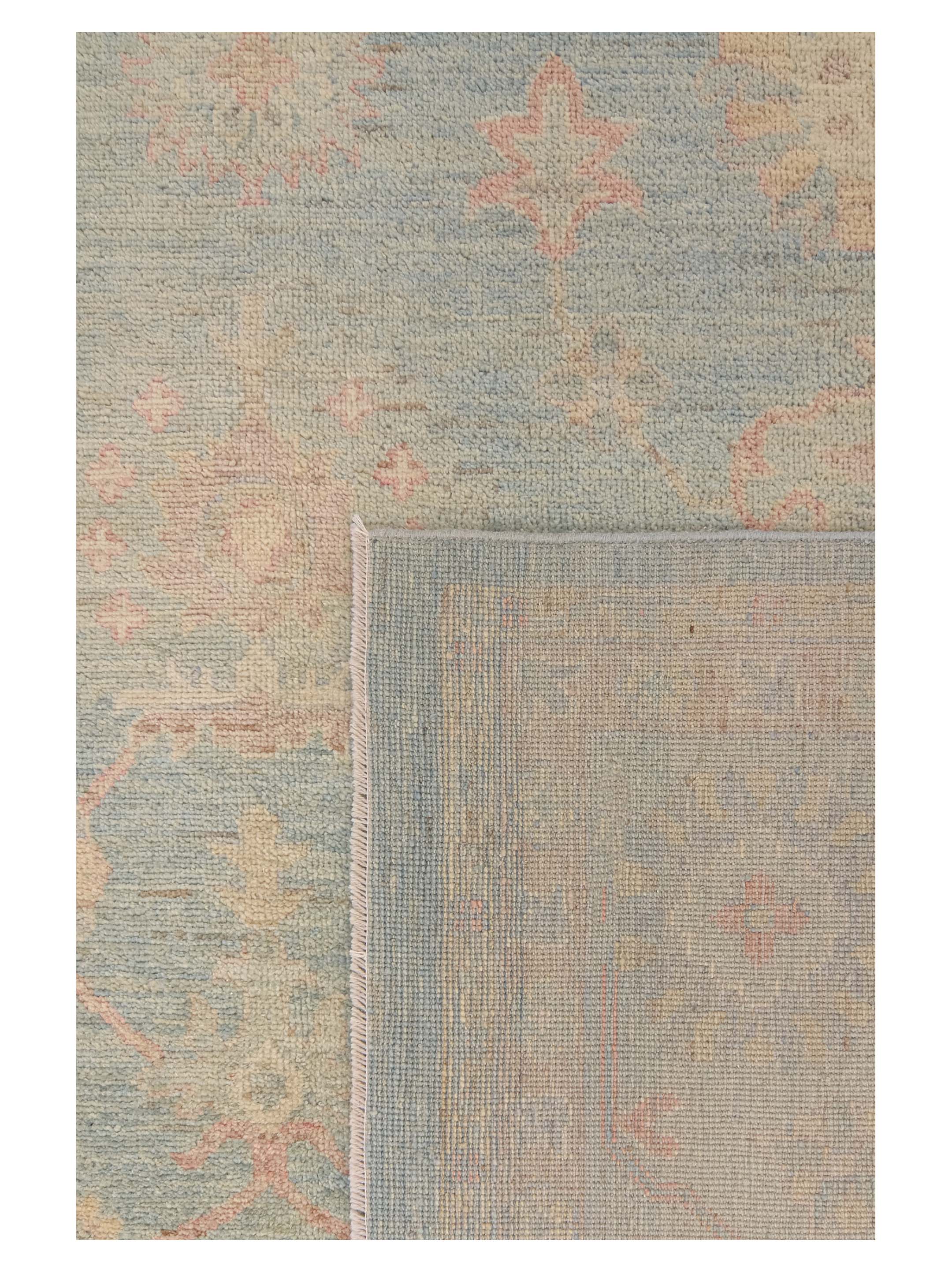 Ushak Wool Weft Hand Knotted Blue 9x12 - Image 4 of 4