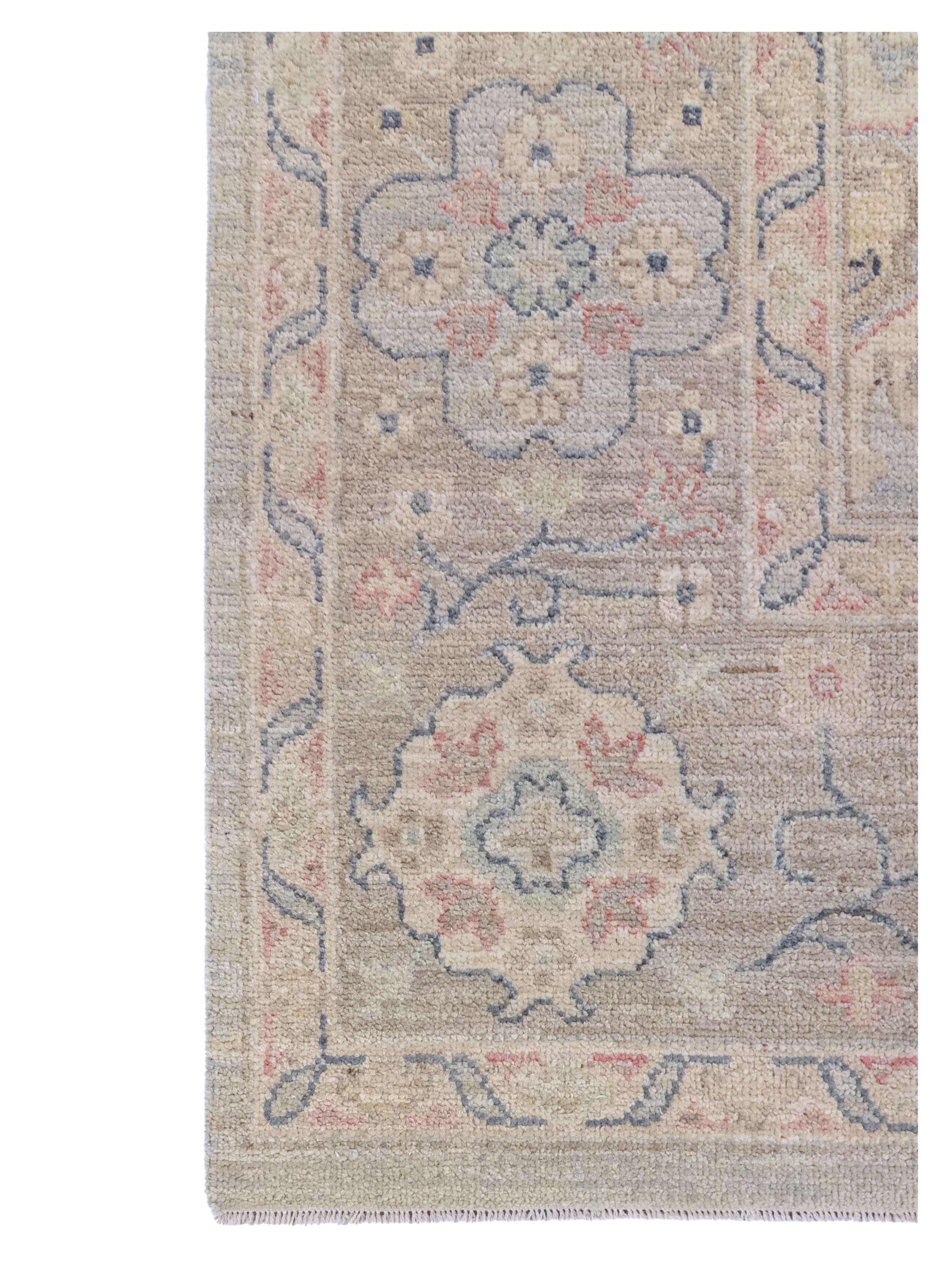 Ushak Wool Weft Hand Knotted Lt.Grey 9x12 - Image 2 of 4