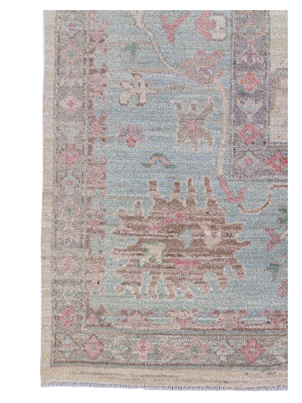Ushak Wool Weft Hand Knotted Ivory 9x12 - Image 2 of 4