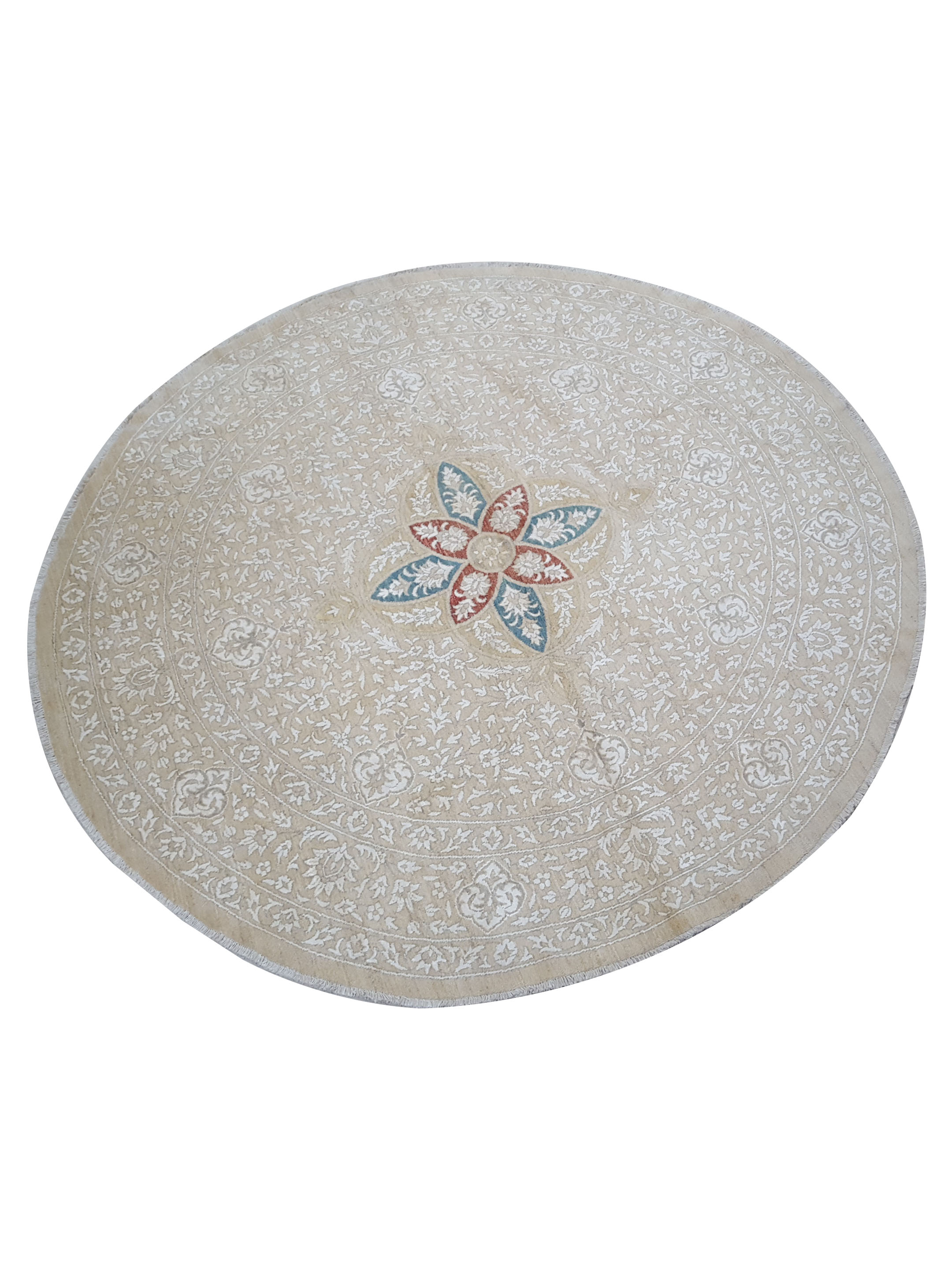 Ziegler Hand Knotted Ivory 12x12 - Image 2 of 6