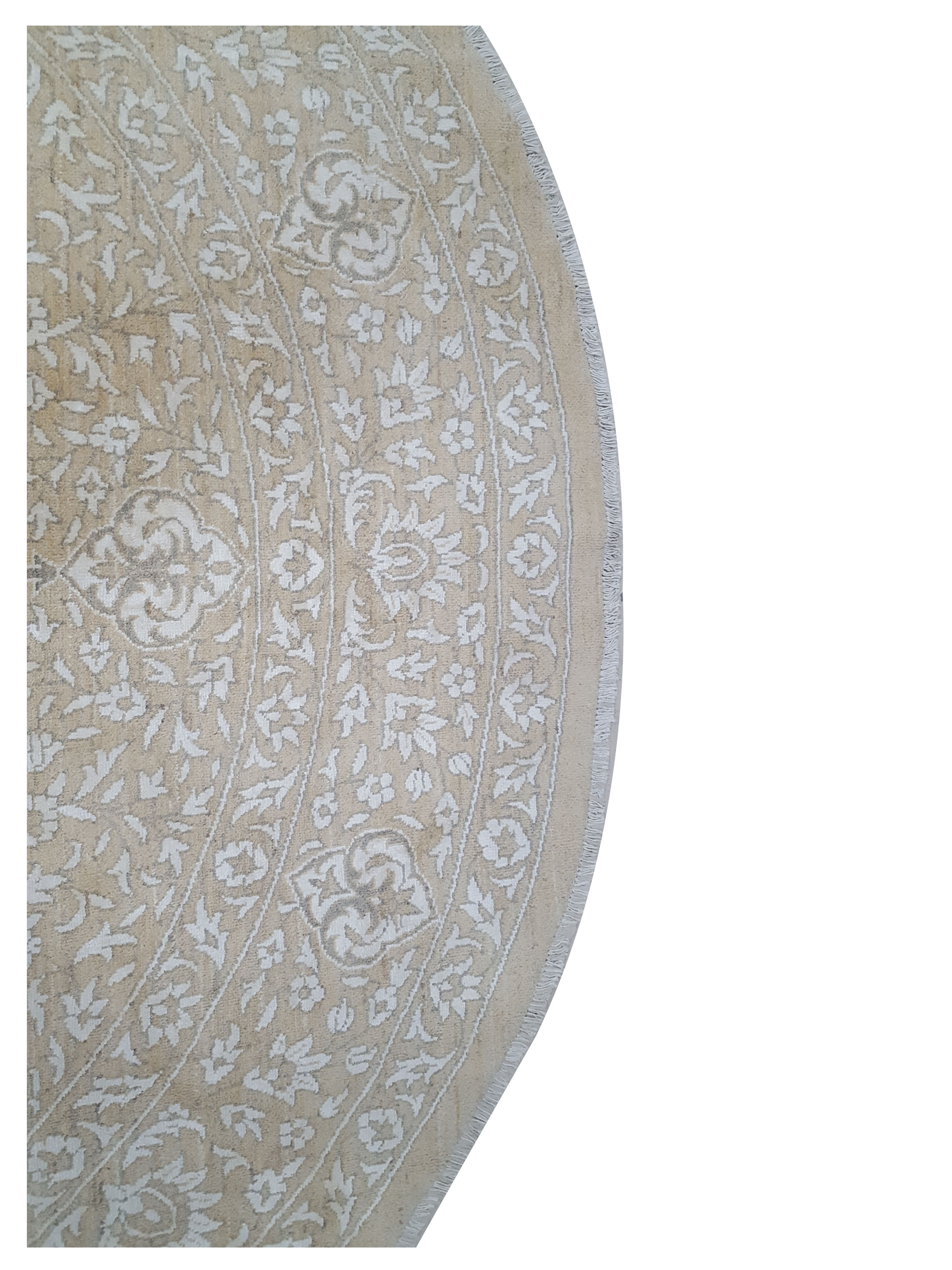 Ziegler Hand Knotted Ivory 12x12 - Image 4 of 6