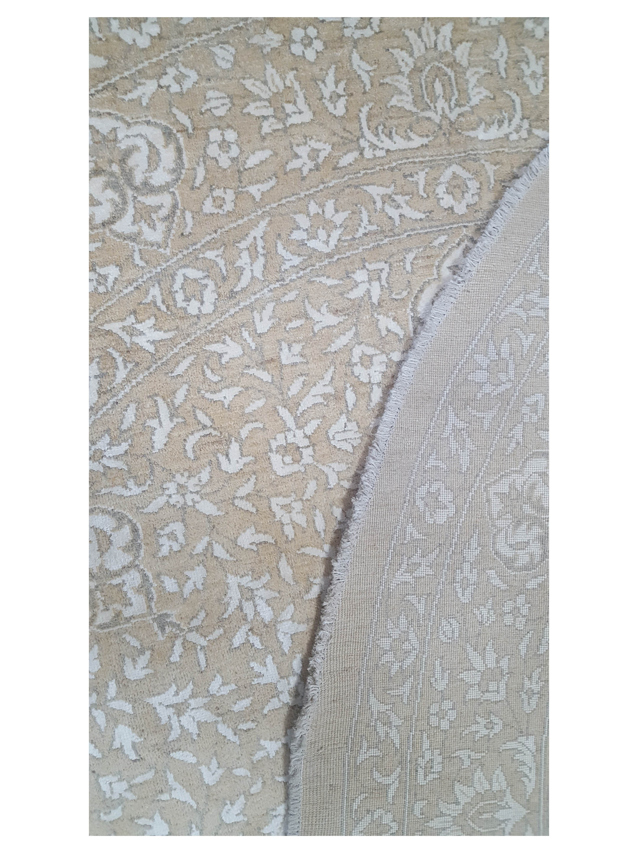 Ziegler Hand Knotted Ivory 12x12 - Image 5 of 6