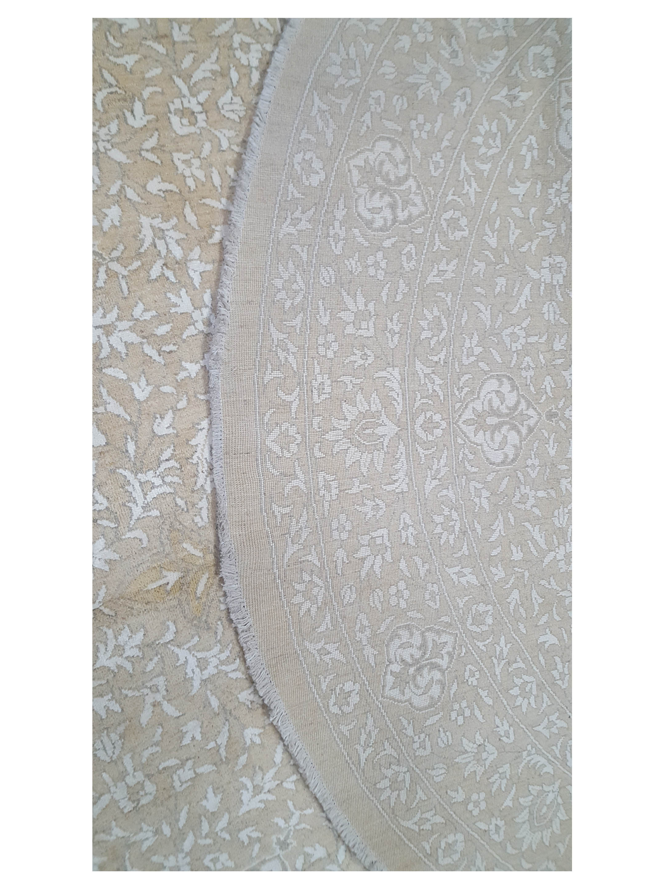 Ziegler Hand Knotted Ivory 12x12 - Image 6 of 6