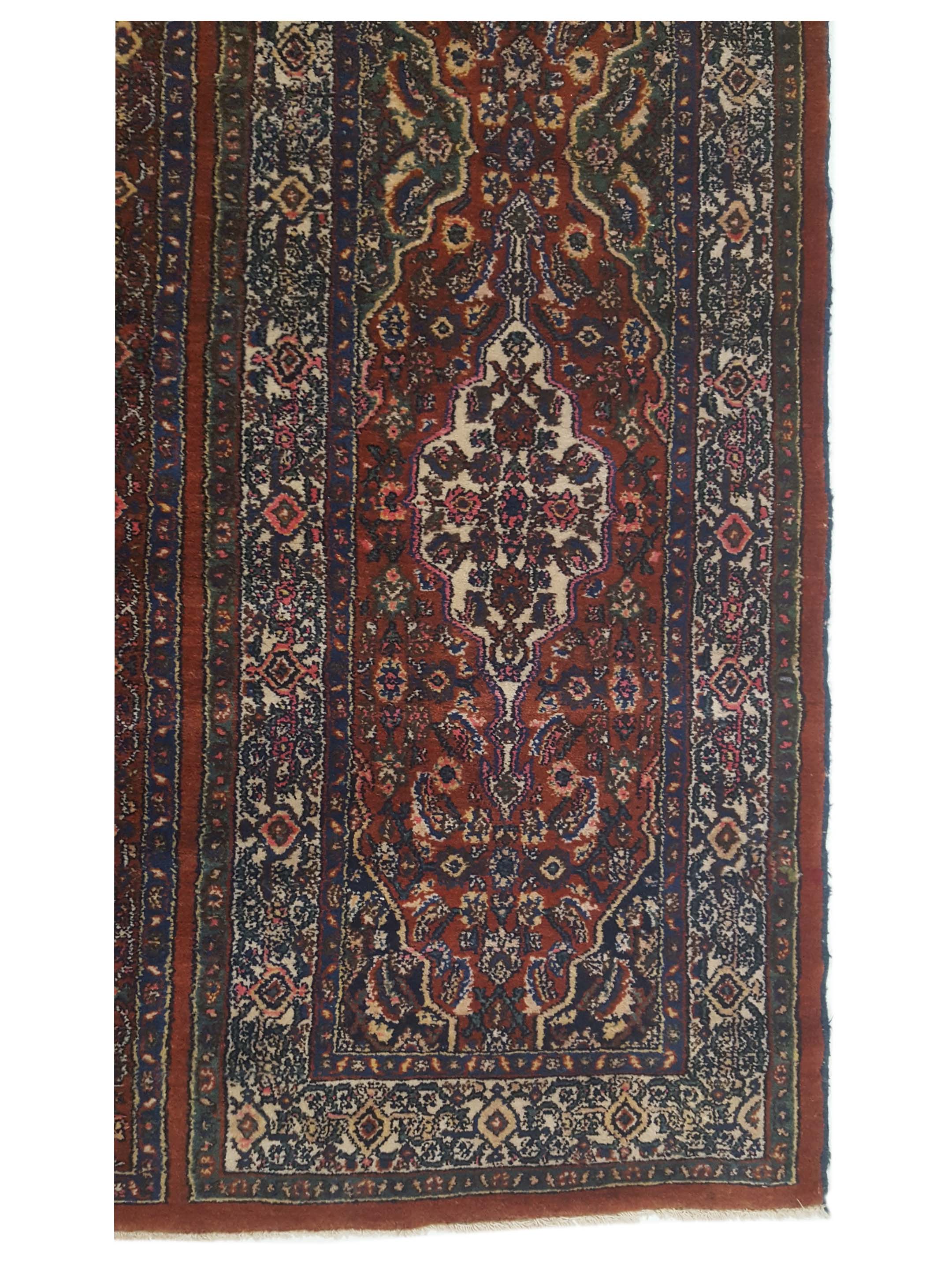 Antique Bibikabad Navy 13x20 - Image 3 of 7