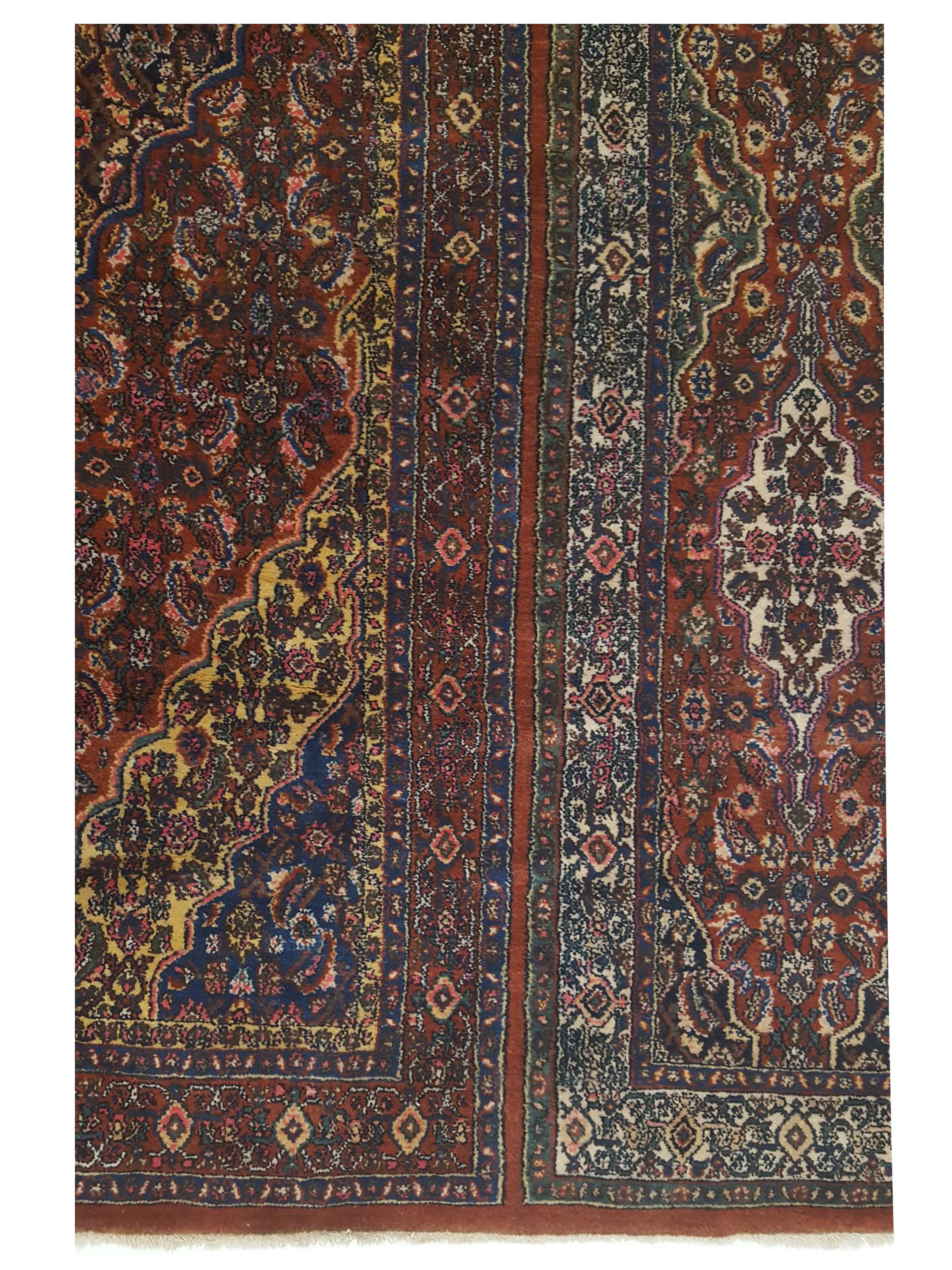 Antique Bibikabad Navy 13x20 - Image 4 of 7