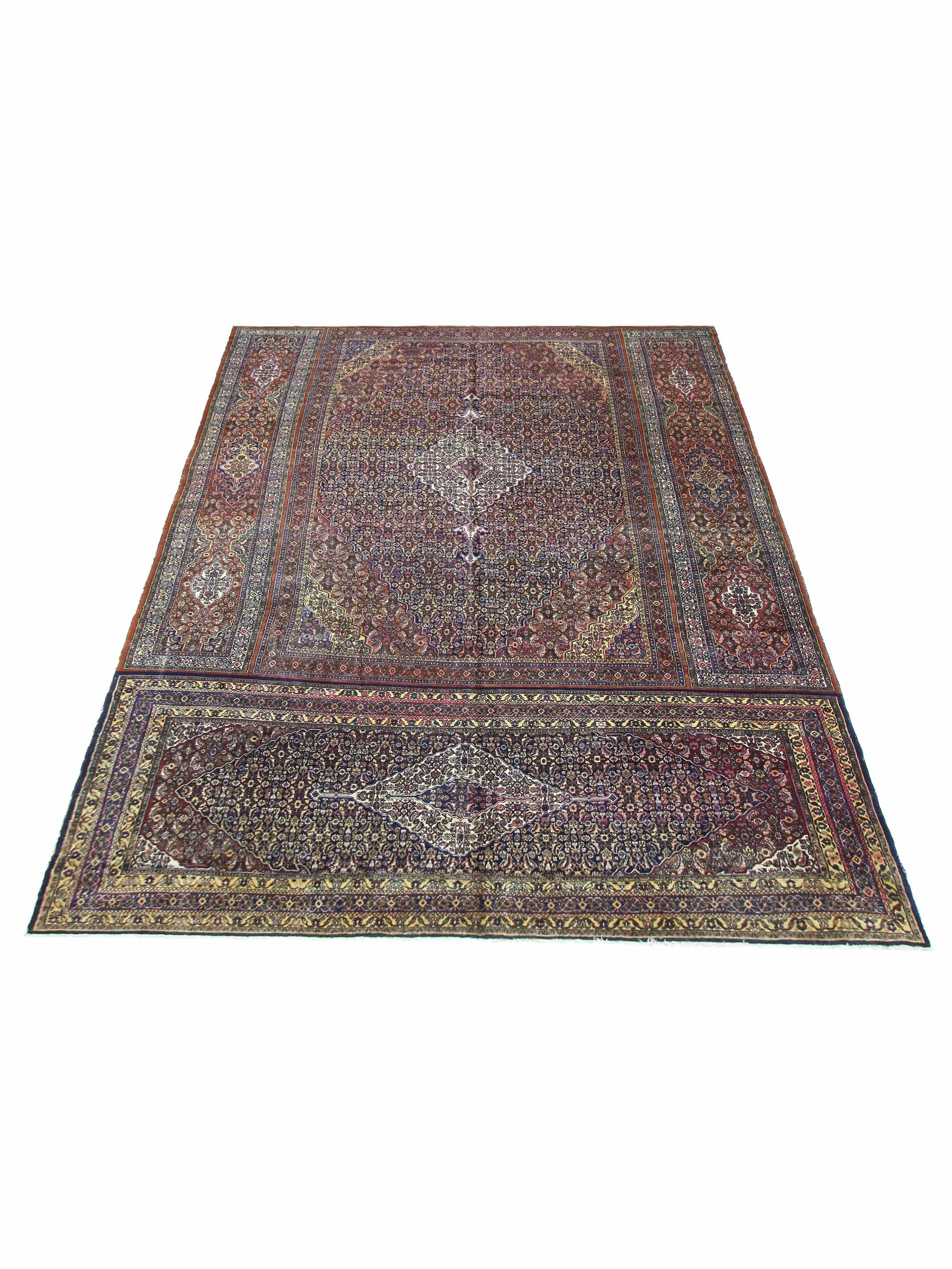 Antique Bibikabad Navy 13x20 - Image 5 of 7