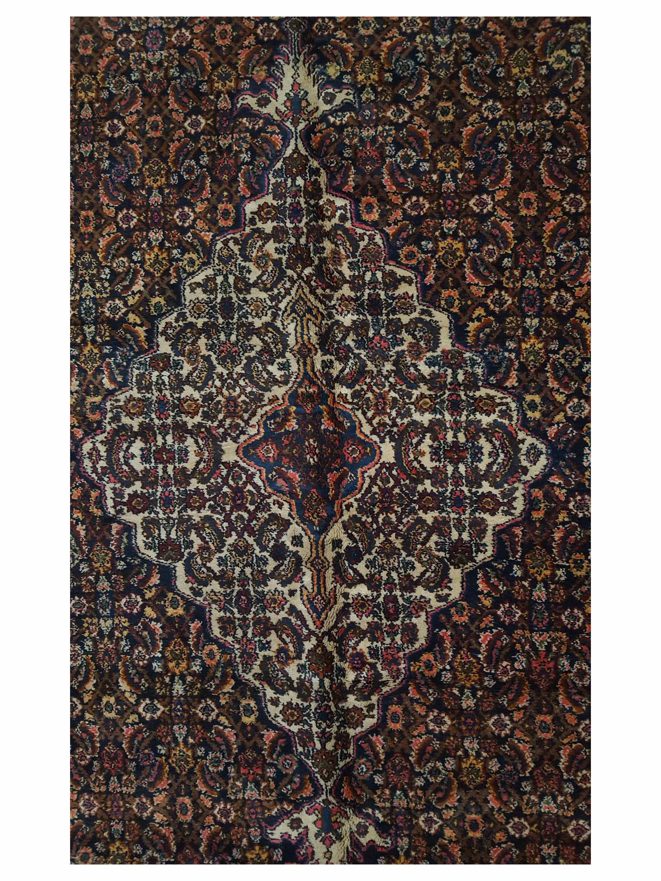 Antique Bibikabad Navy 13x20 - Image 7 of 7