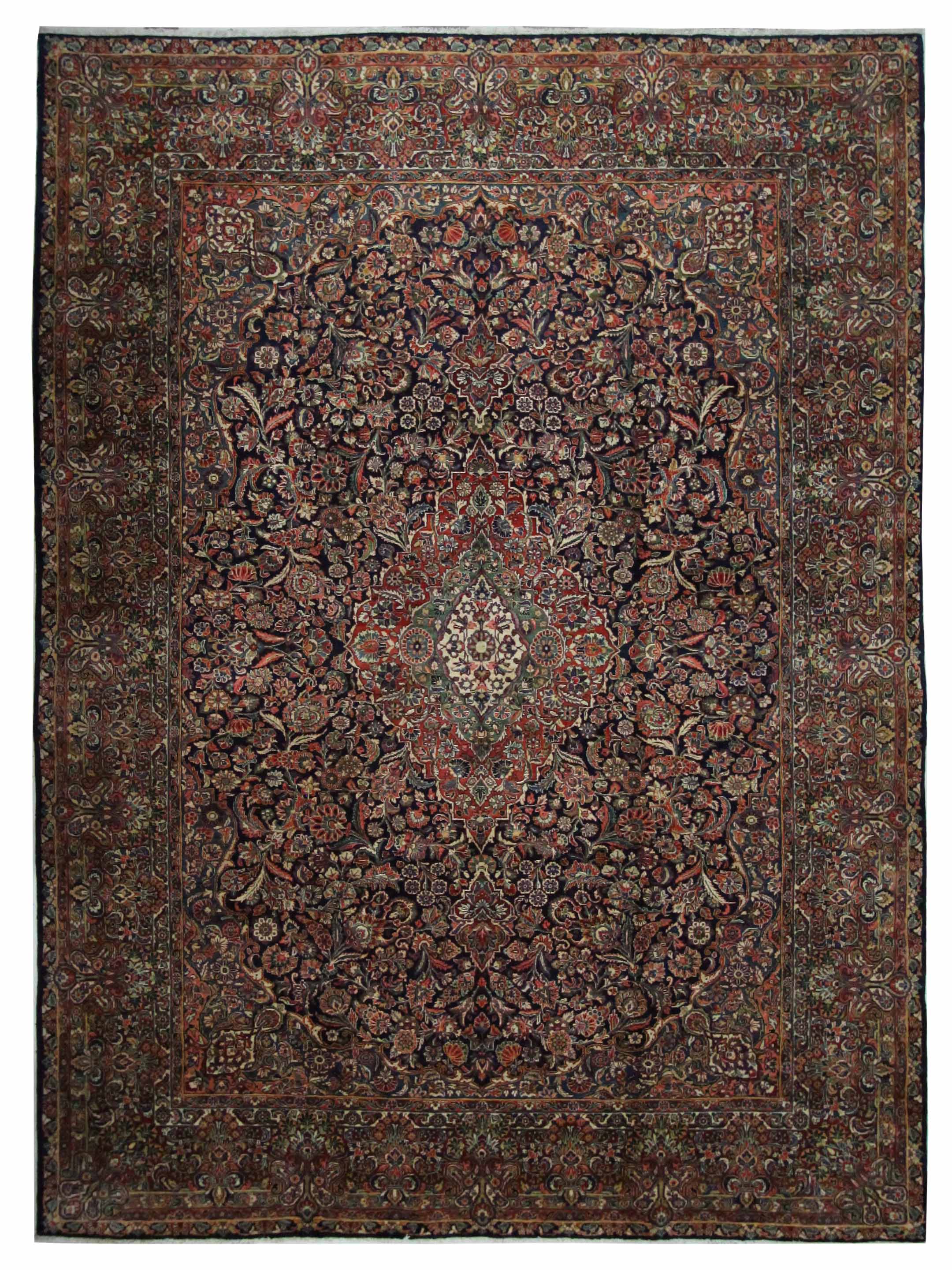 Sarouk Antique Navy 10x14