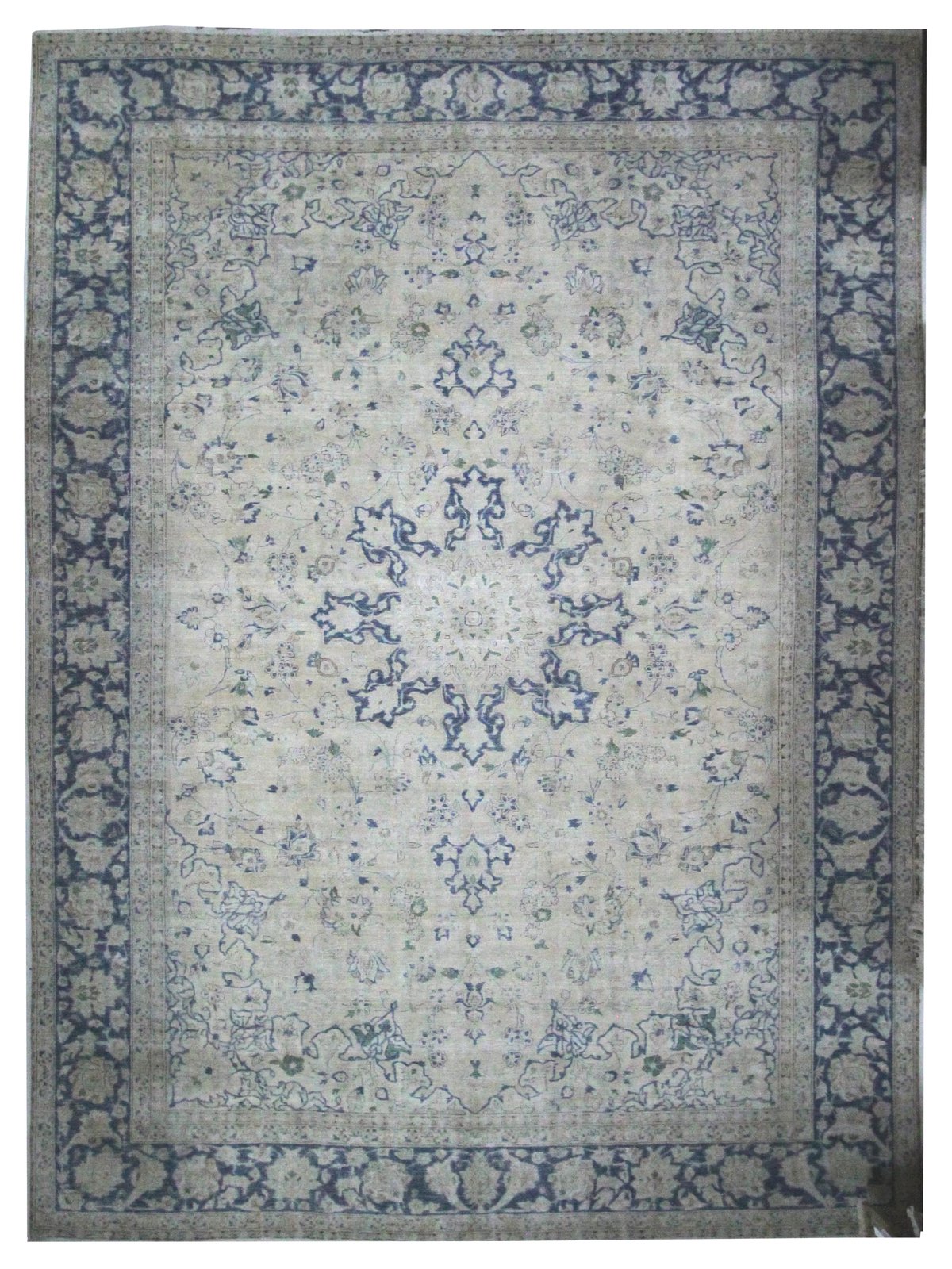 Vintage Hand Knotted Beige 11x15