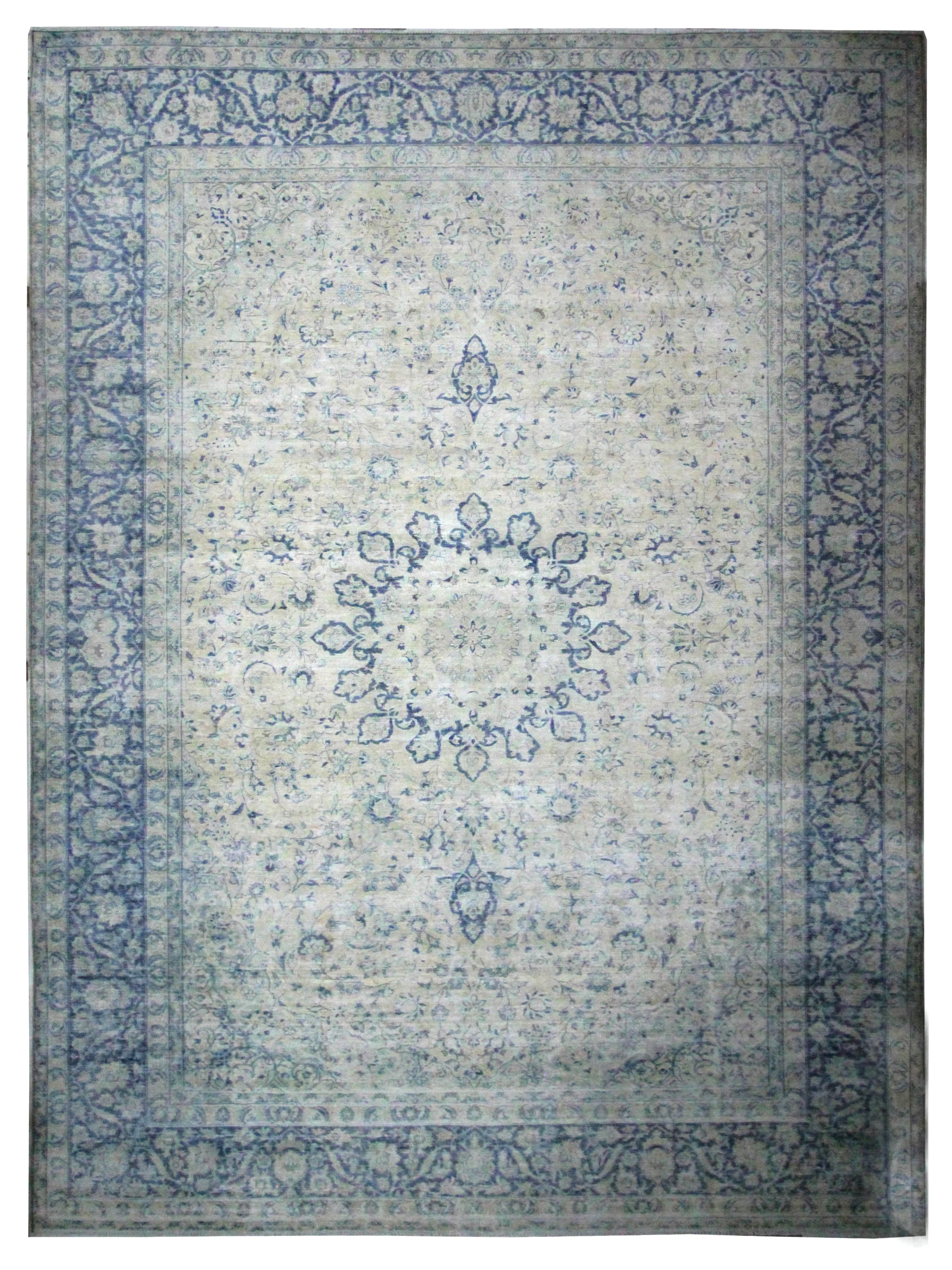 Vintage Hand Knotted Beige 11x17