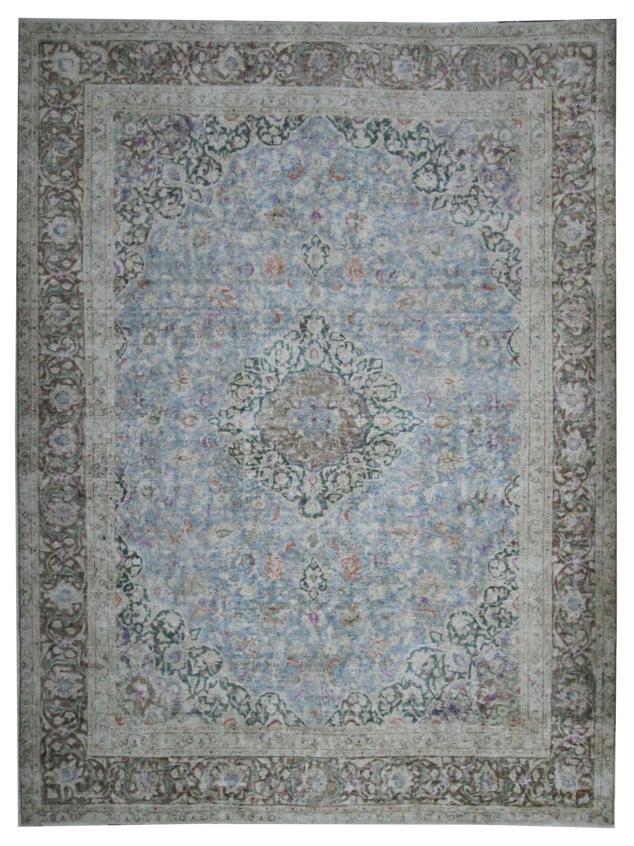Vintage Artisan Hand Knotted Beige 9x12