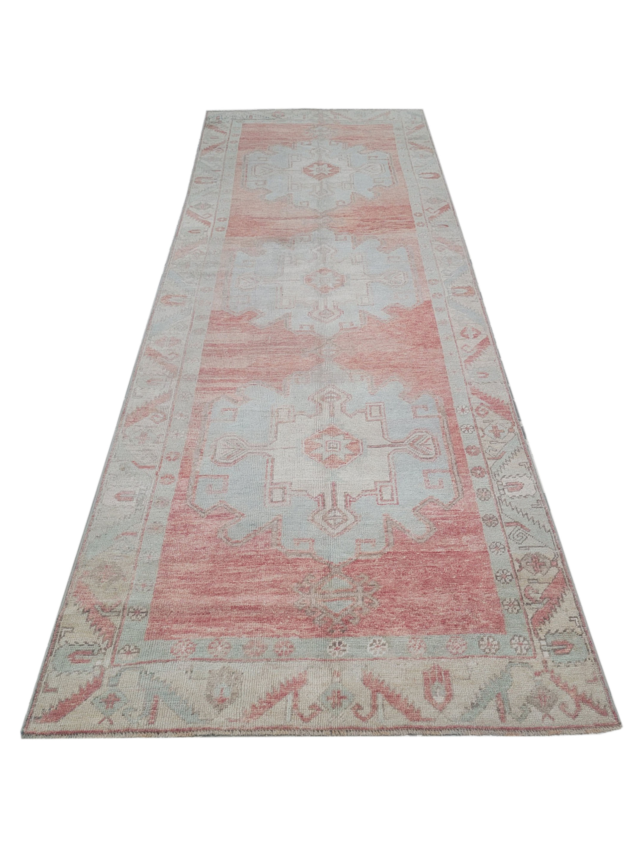 Anatolian Hand Knotted Orange 4x12 - Image 2 of 4