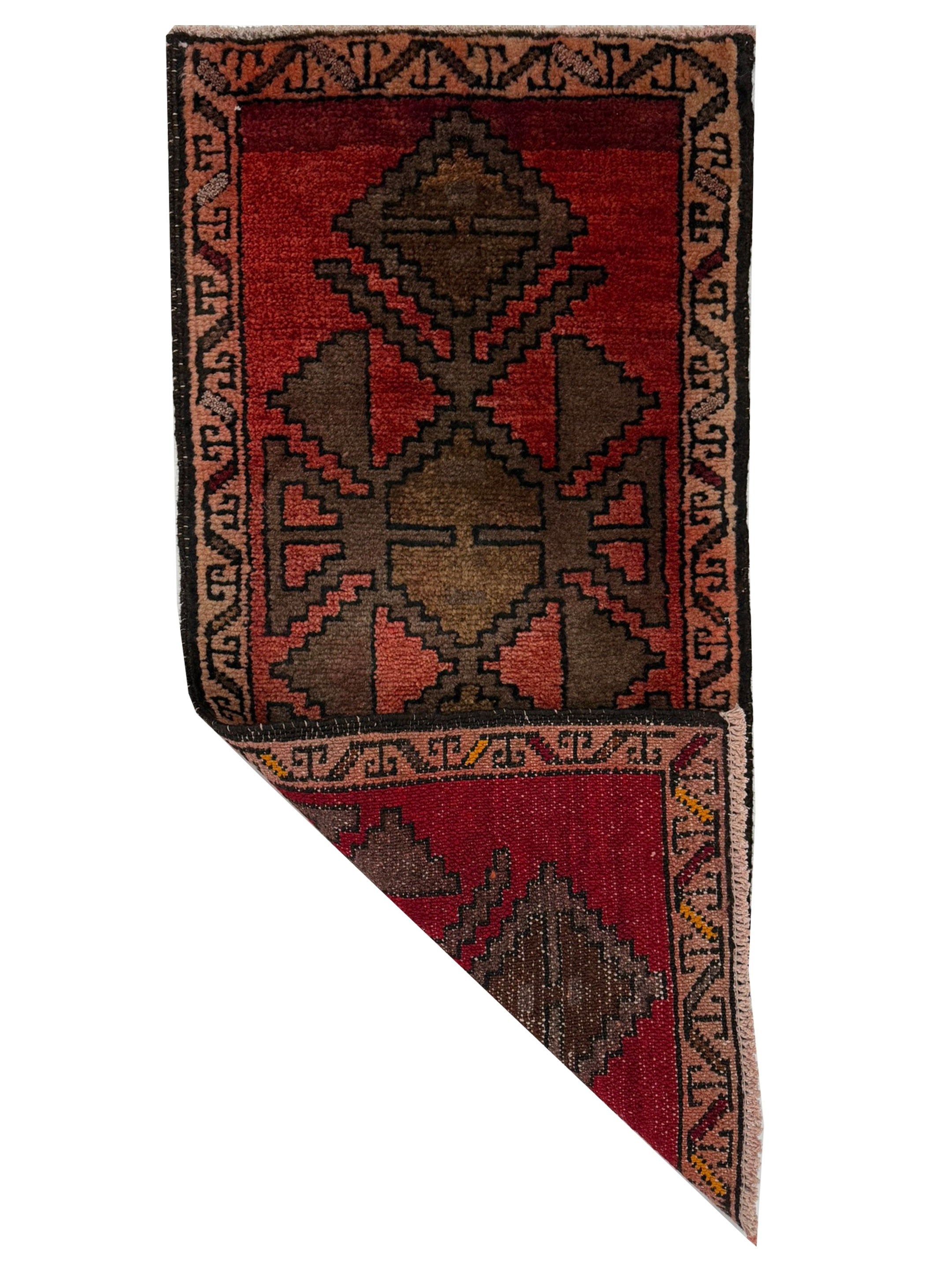 Anatolian Hand Knotted Orange 2x3 - Image 2 of 2