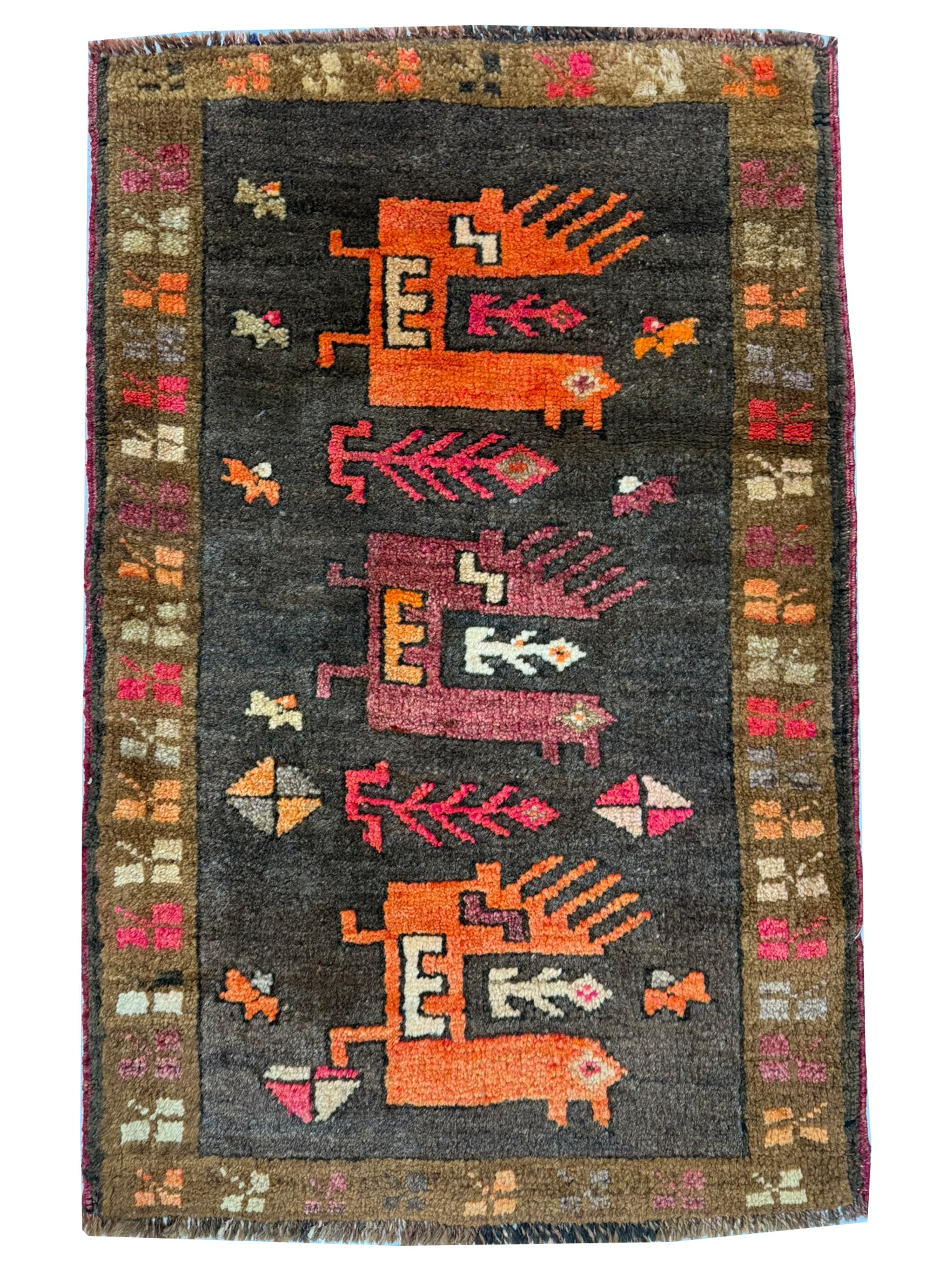 Anatolian Hand Knotted Brown 2x3