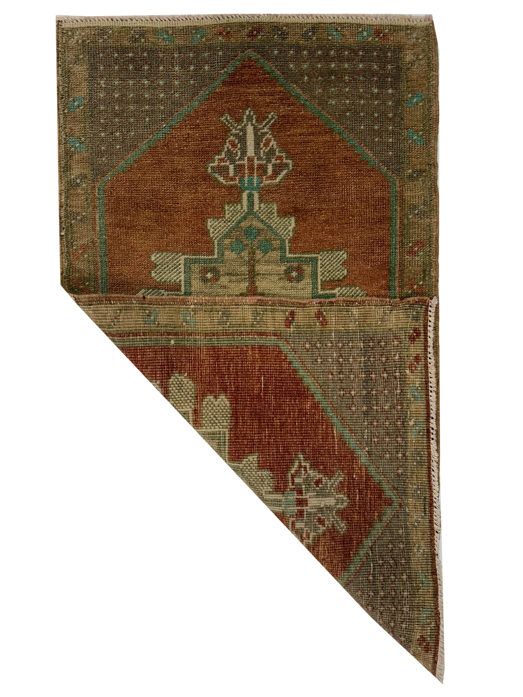 Anatolian Hand Knotted Orange 2x3 - Image 2 of 2