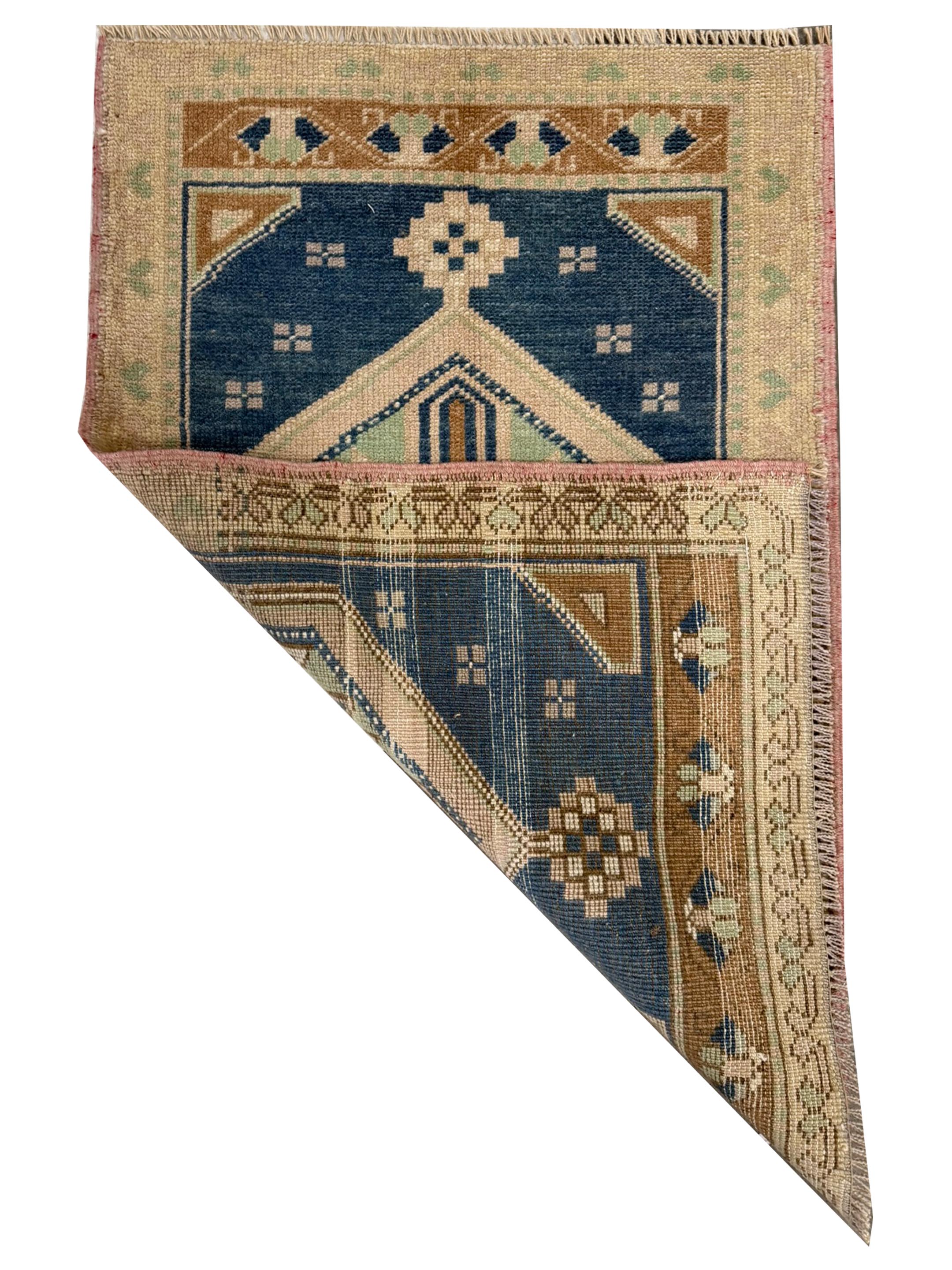 Anatolian Hand Knotted Blue 2x3 - Image 2 of 2