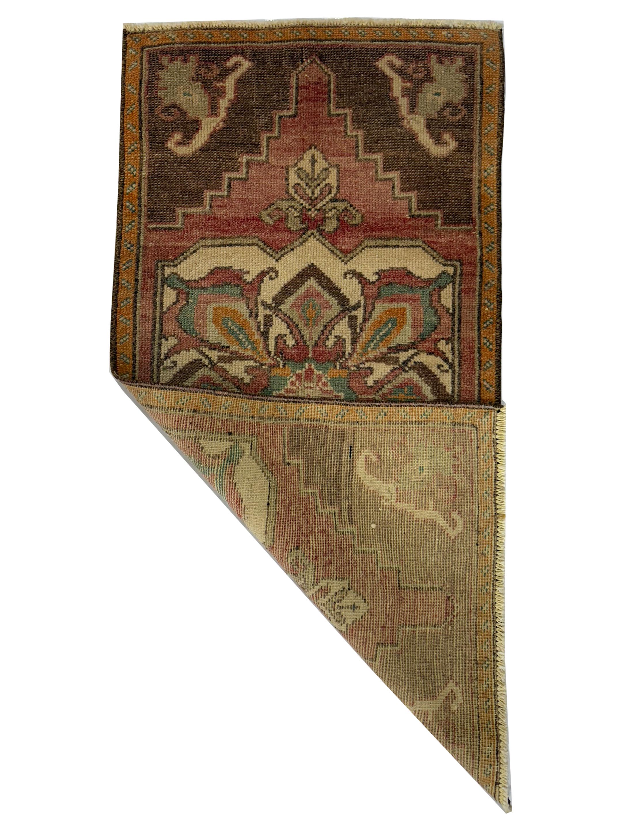 Anatolian Hand Knotted Orange 2x3 - Image 2 of 2