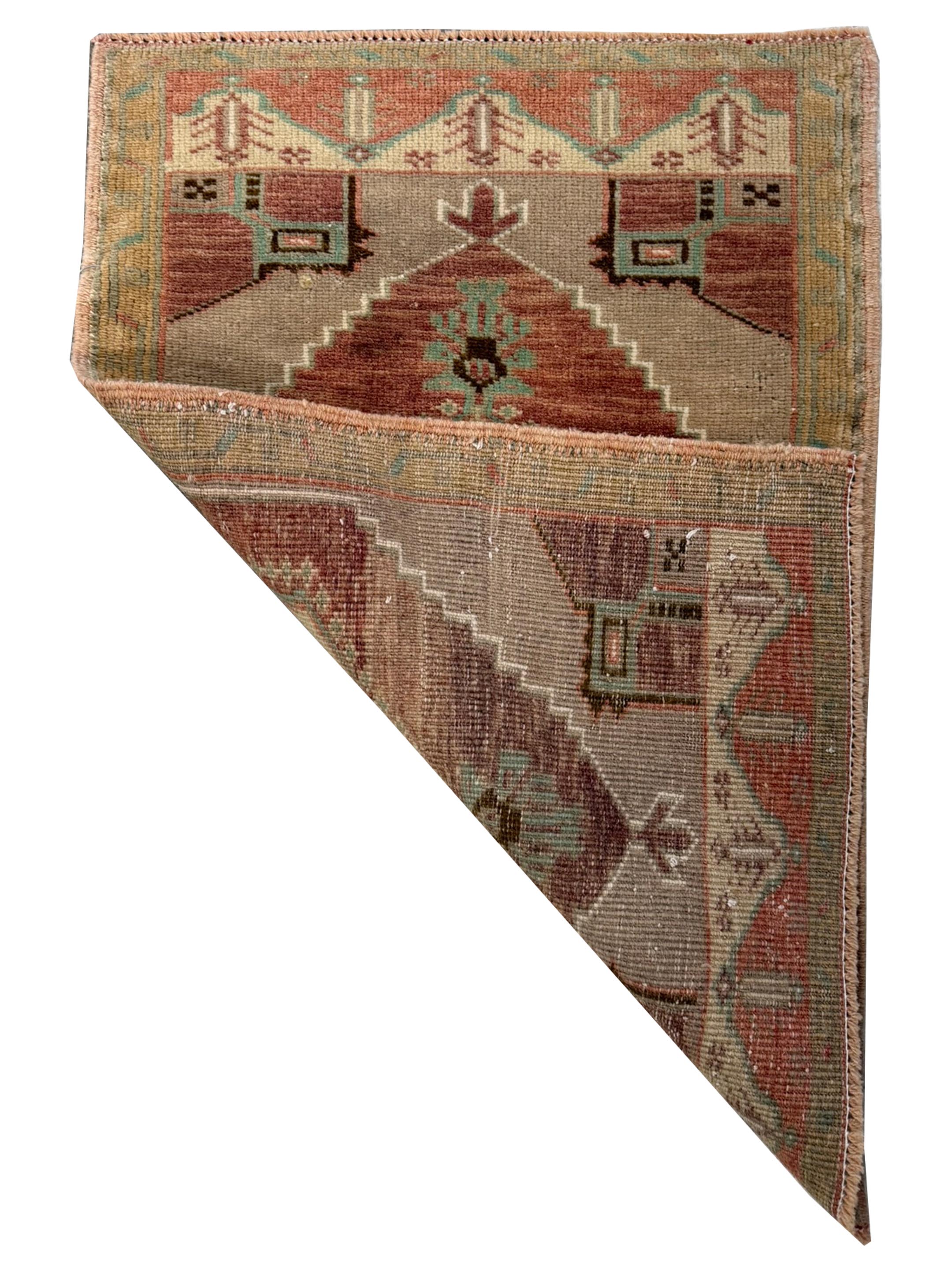 Anatolian Hand Knotted Orange 2x3 - Image 2 of 2