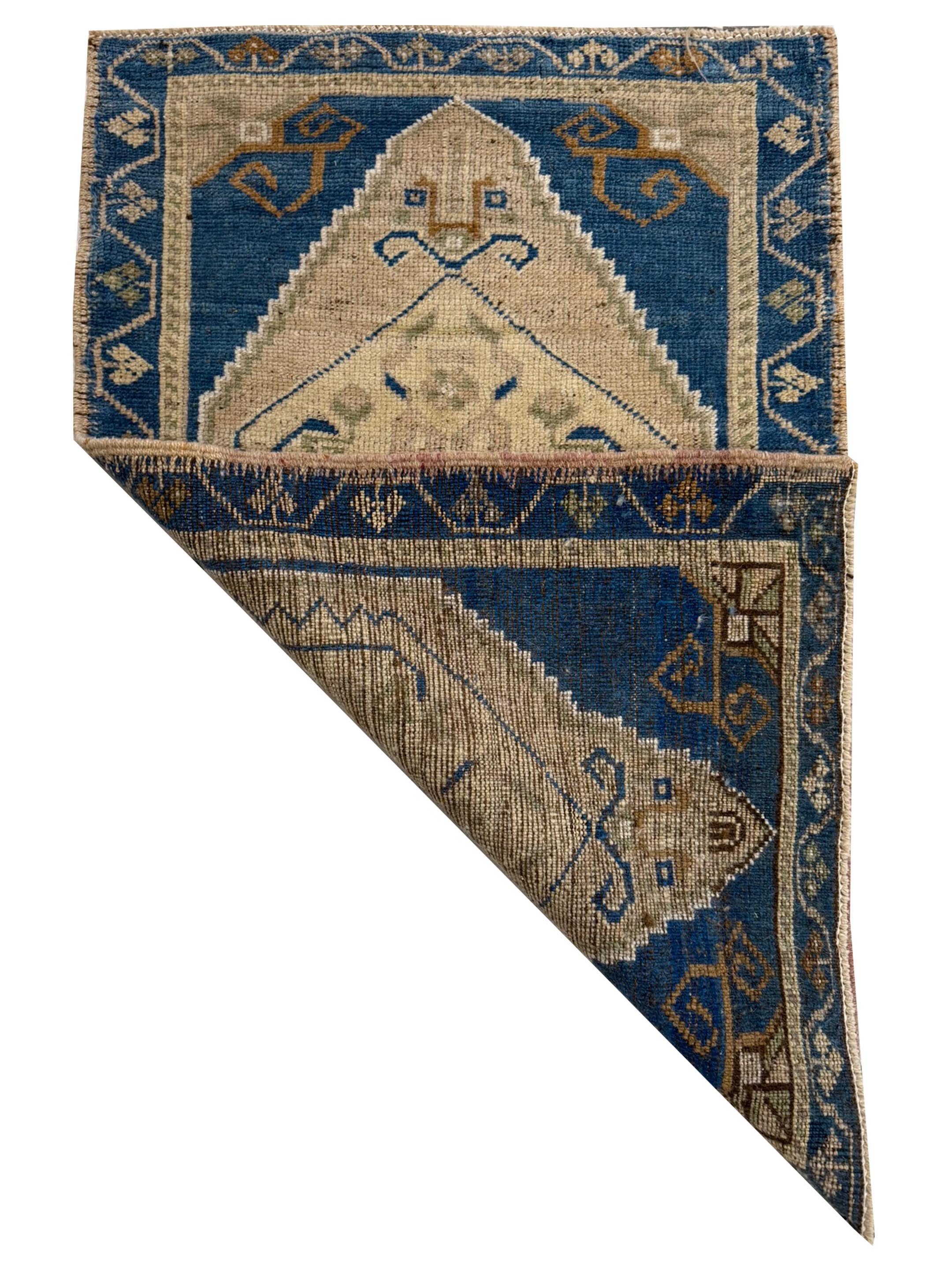 Anatolian Hand Knotted Blue 2x3 - Image 2 of 2