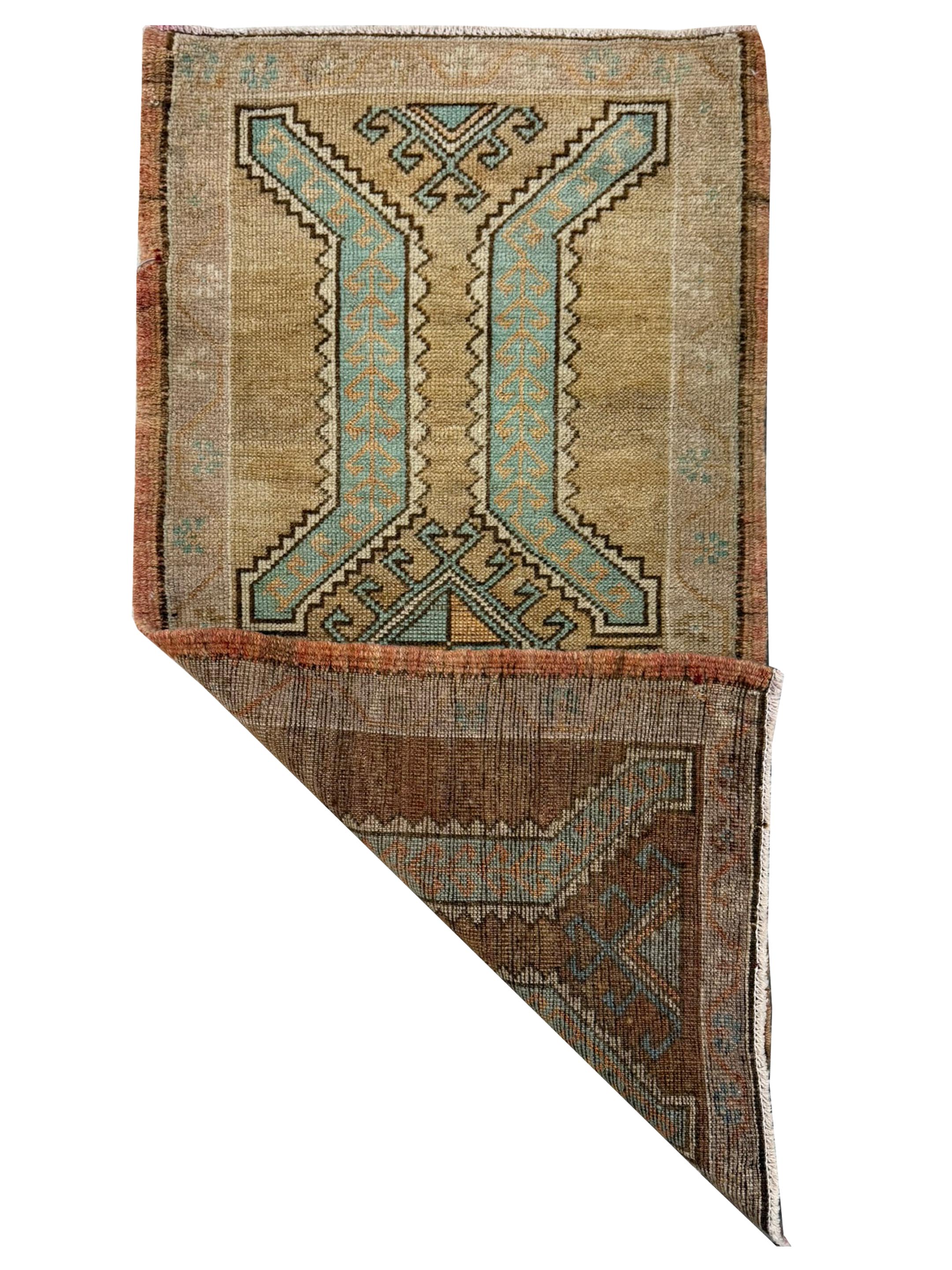 Anatolian Hand Knotted Orange 2x3 - Image 2 of 2