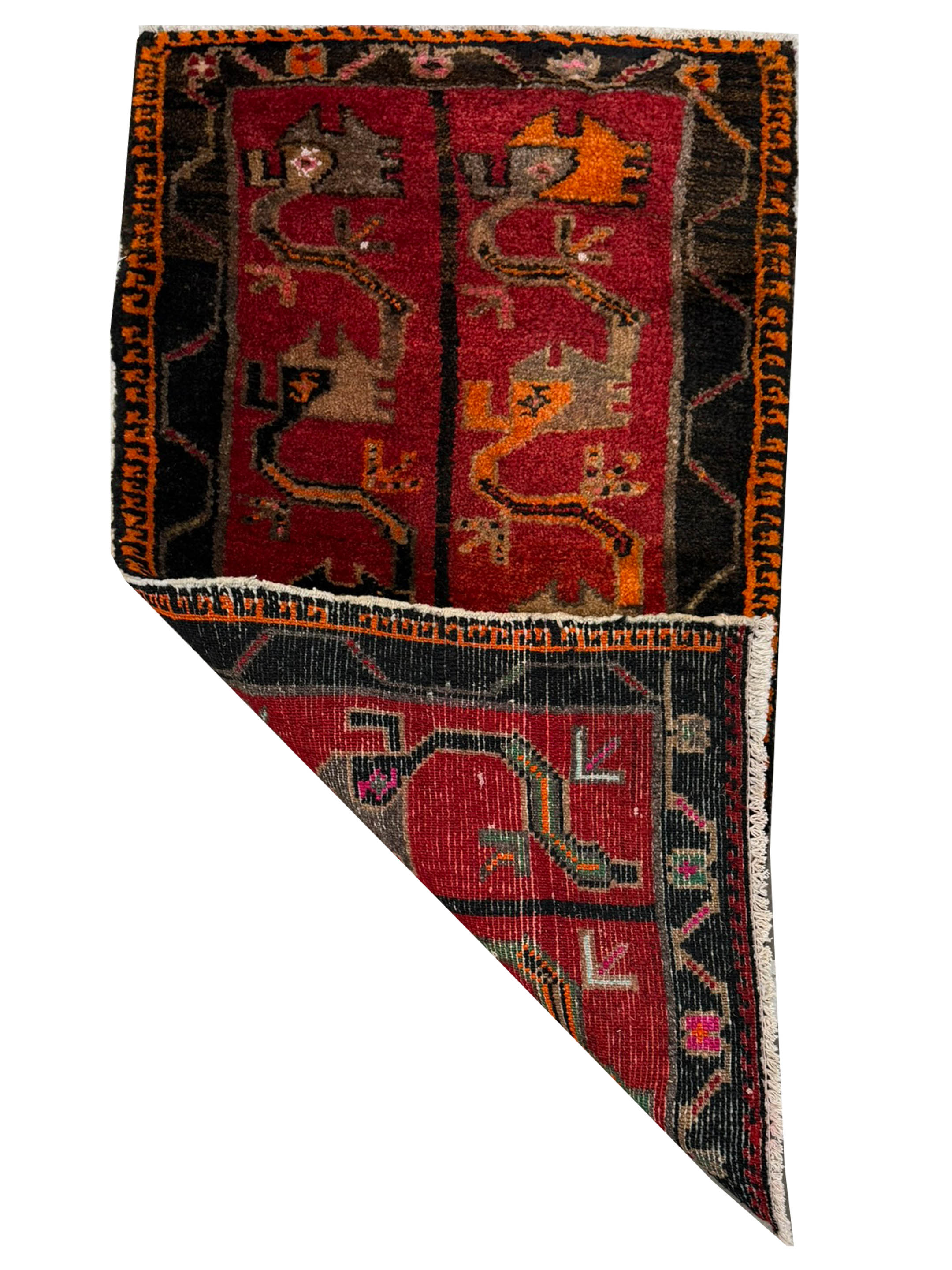 Anatolian Hand Knotted Orange 2x3 - Image 2 of 2