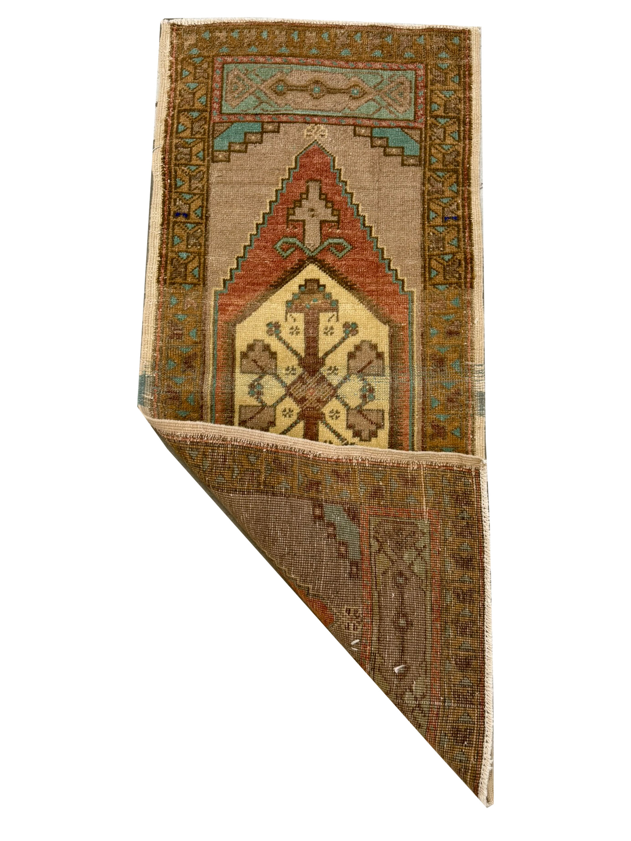 Anatolian Hand Knotted Orange 2x3 - Image 2 of 2