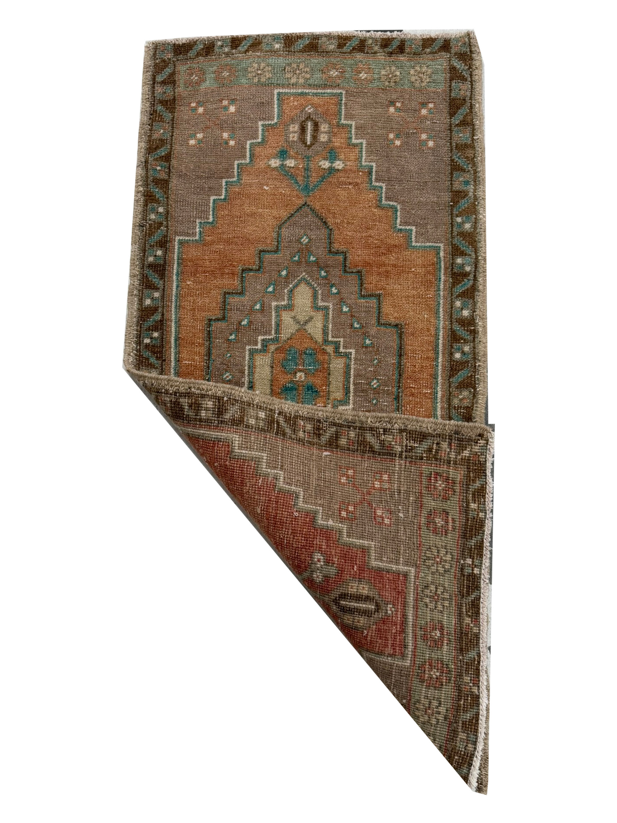 Anatolian Hand Knotted Orange 2x3 - Image 2 of 2