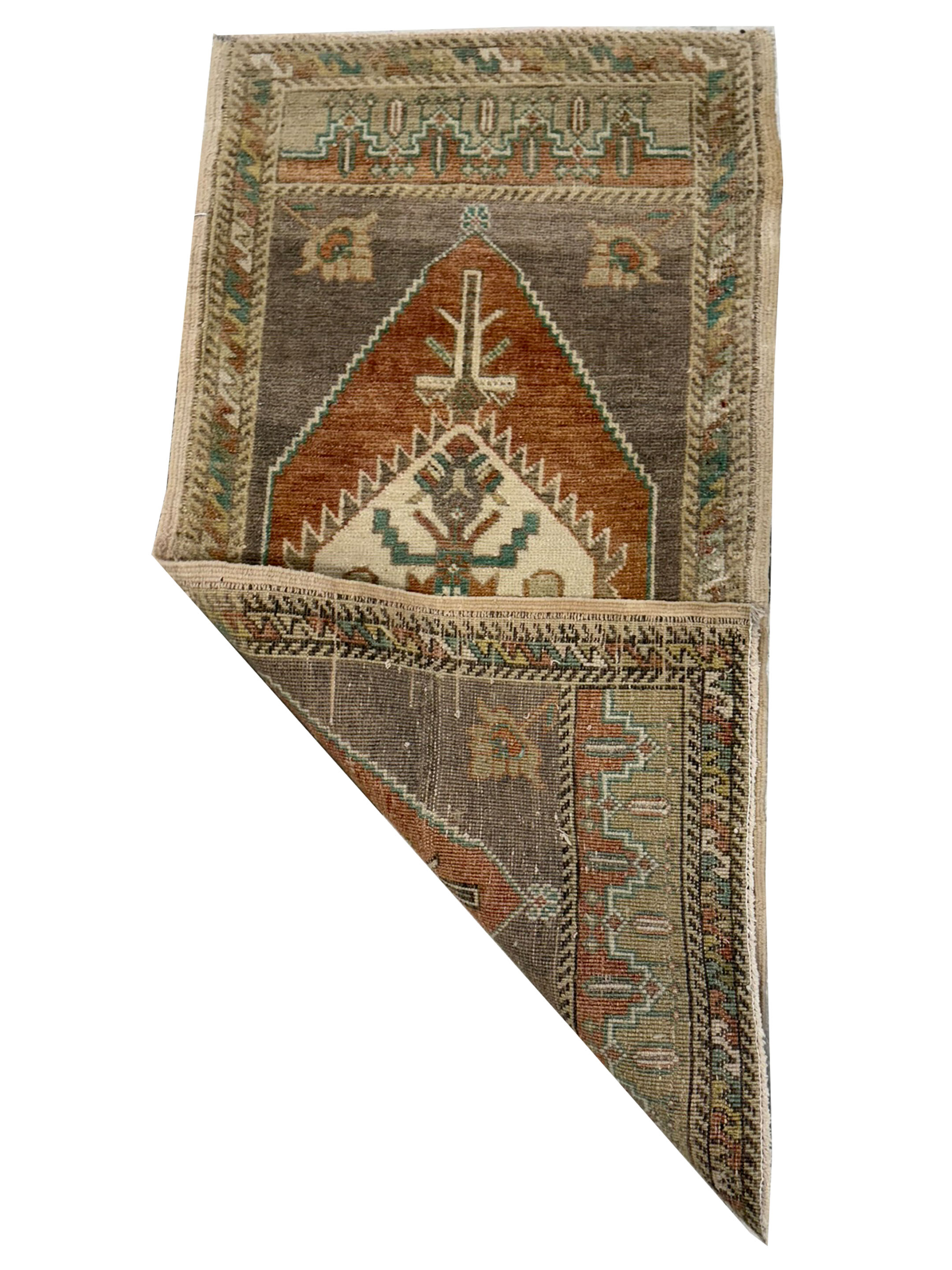 Anatolian Hand Knotted Orange 2x3 - Image 2 of 2
