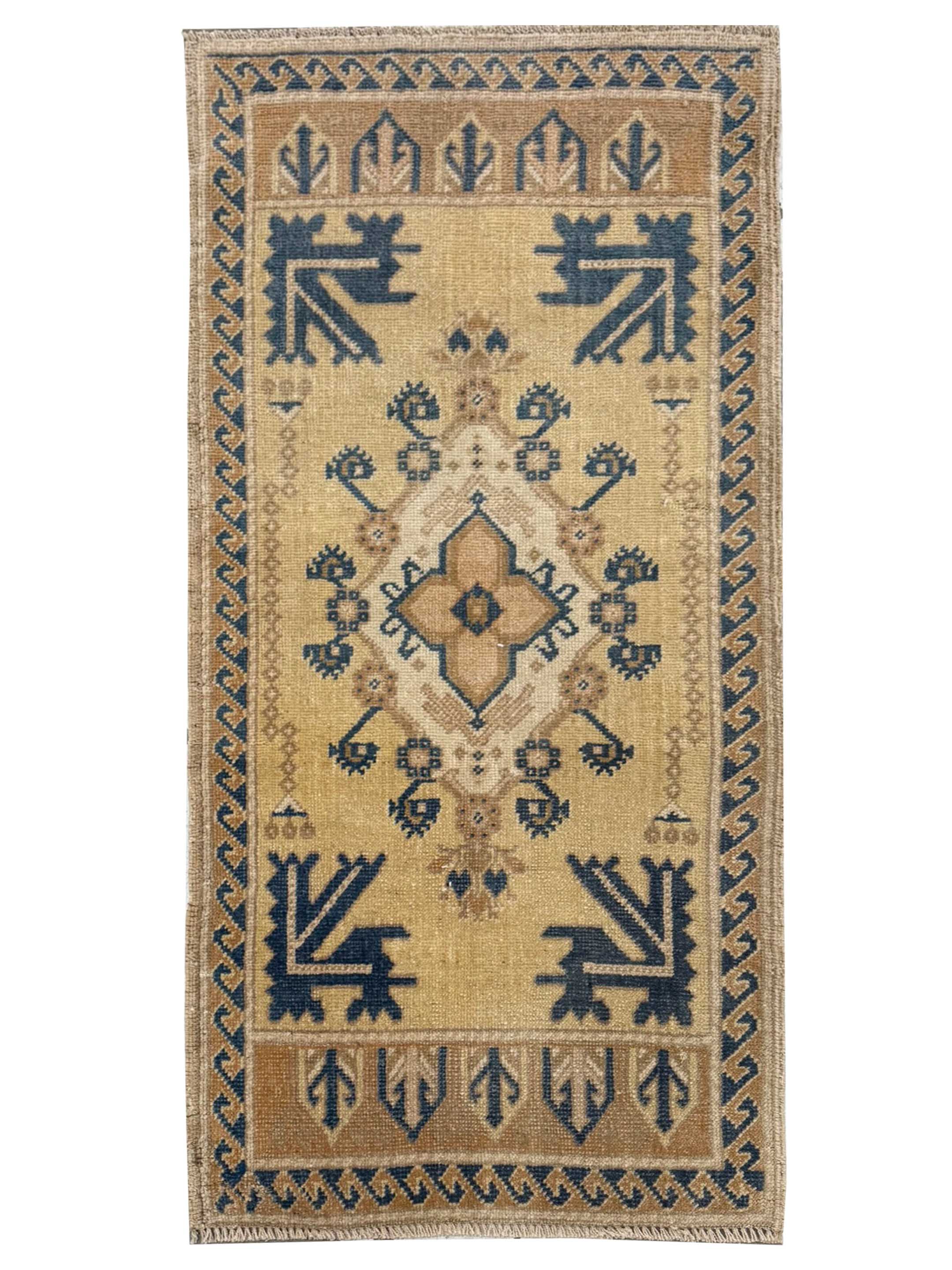 Anatolian Hand Knotted Gold 2x3