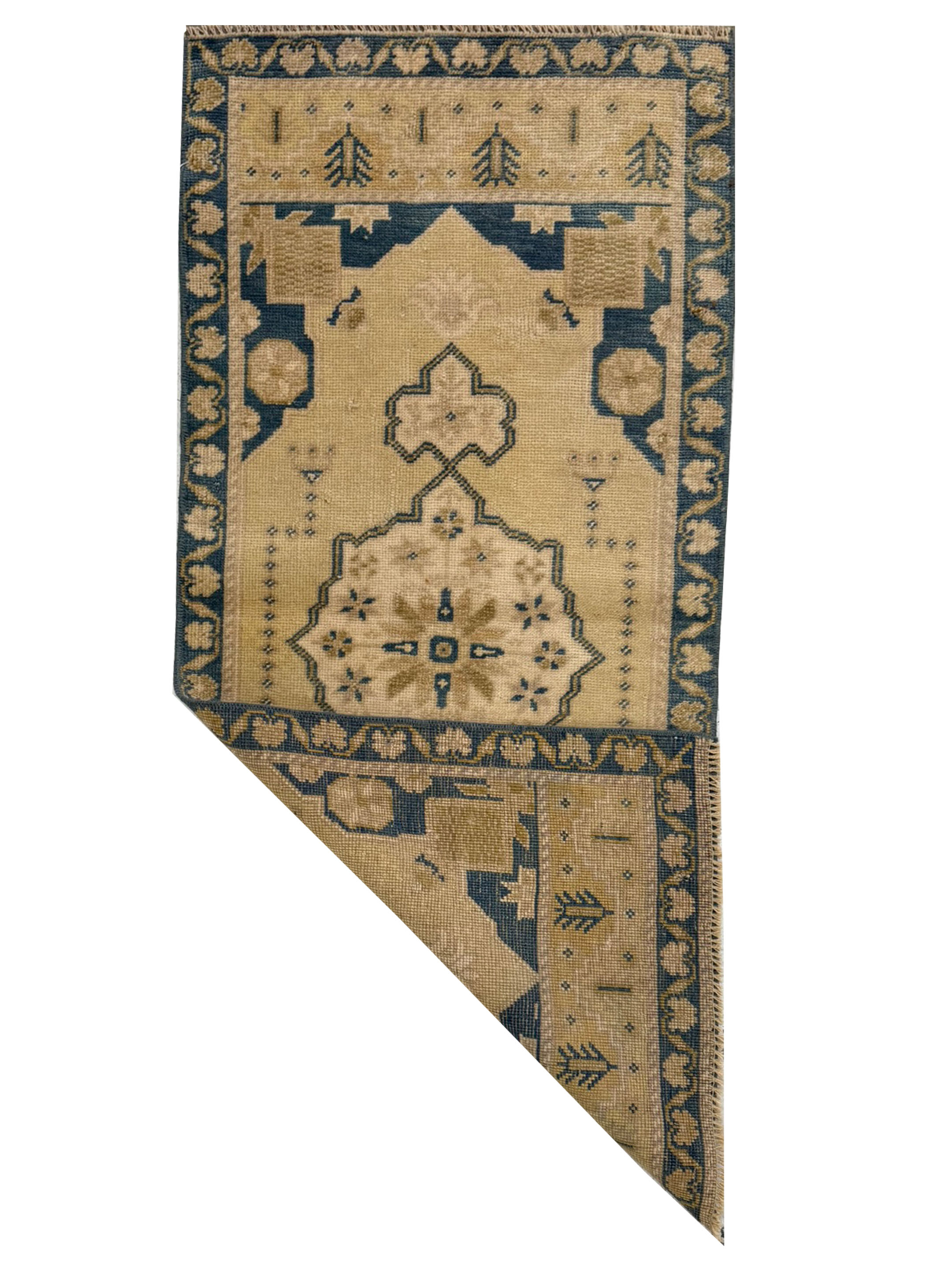 Anatolian Hand Knotted Gold 2x3 - Image 2 of 2