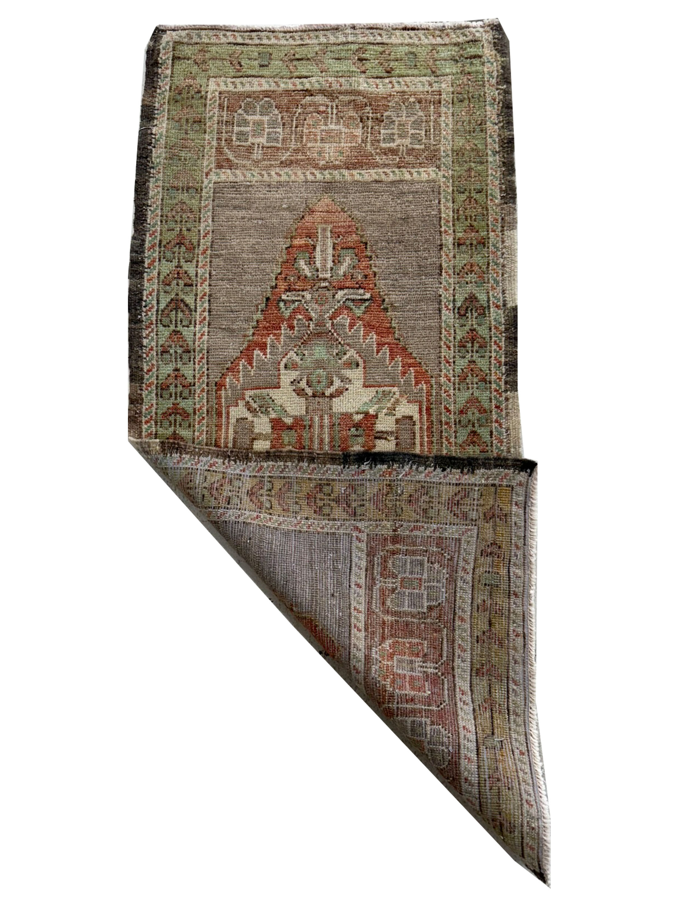 Anatolian Hand Knotted Orange 2x3 - Image 2 of 2