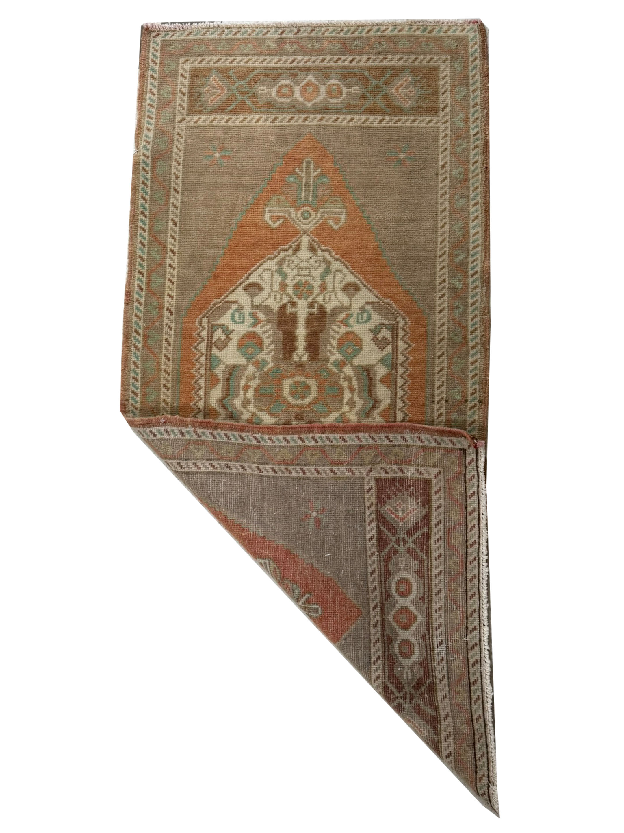 Anatolian Hand Knotted Orange 2x3 - Image 2 of 2