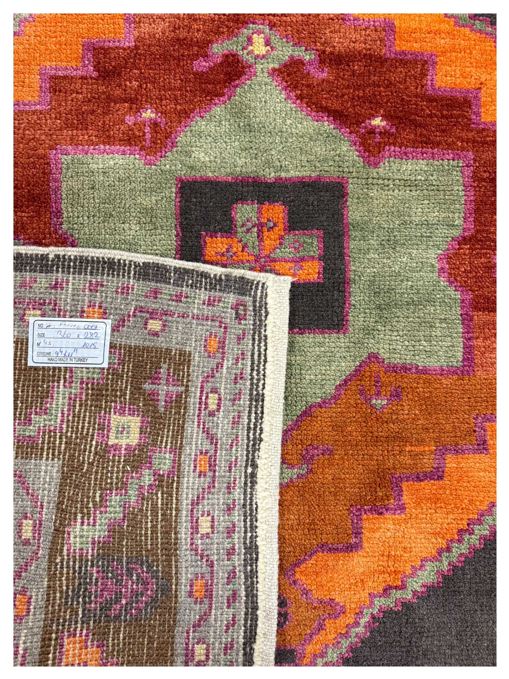 Kars TR Hand Knotted Grey 9x12 - Image 3 of 3