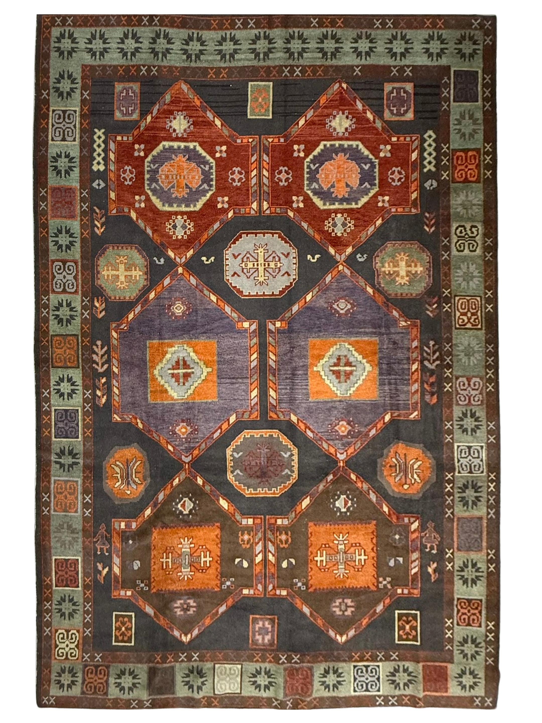 Kars TR Hand Knotted Brown 10x14