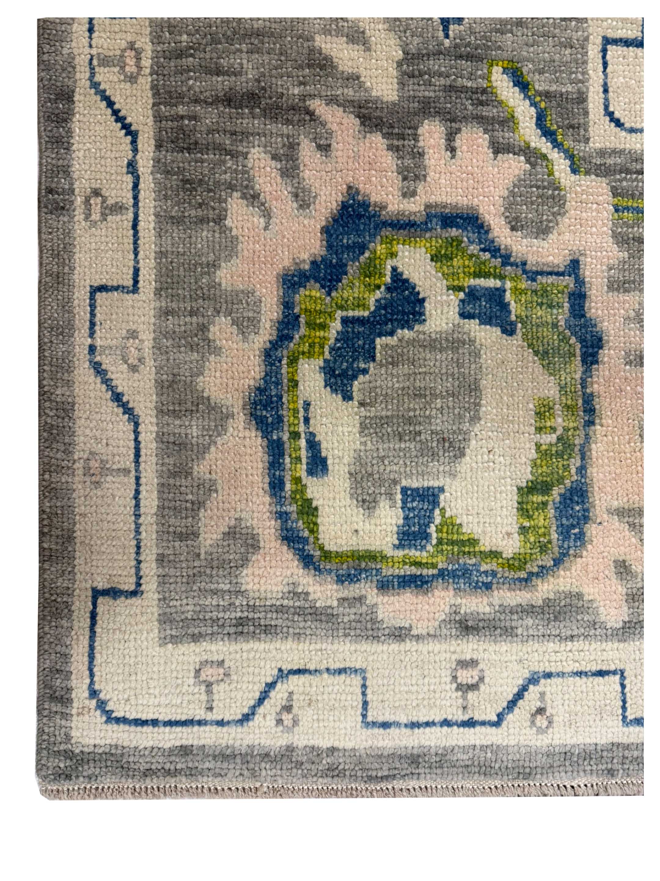 Ushak TR Hand Knotted Ivory 10x13 - Image 2 of 3