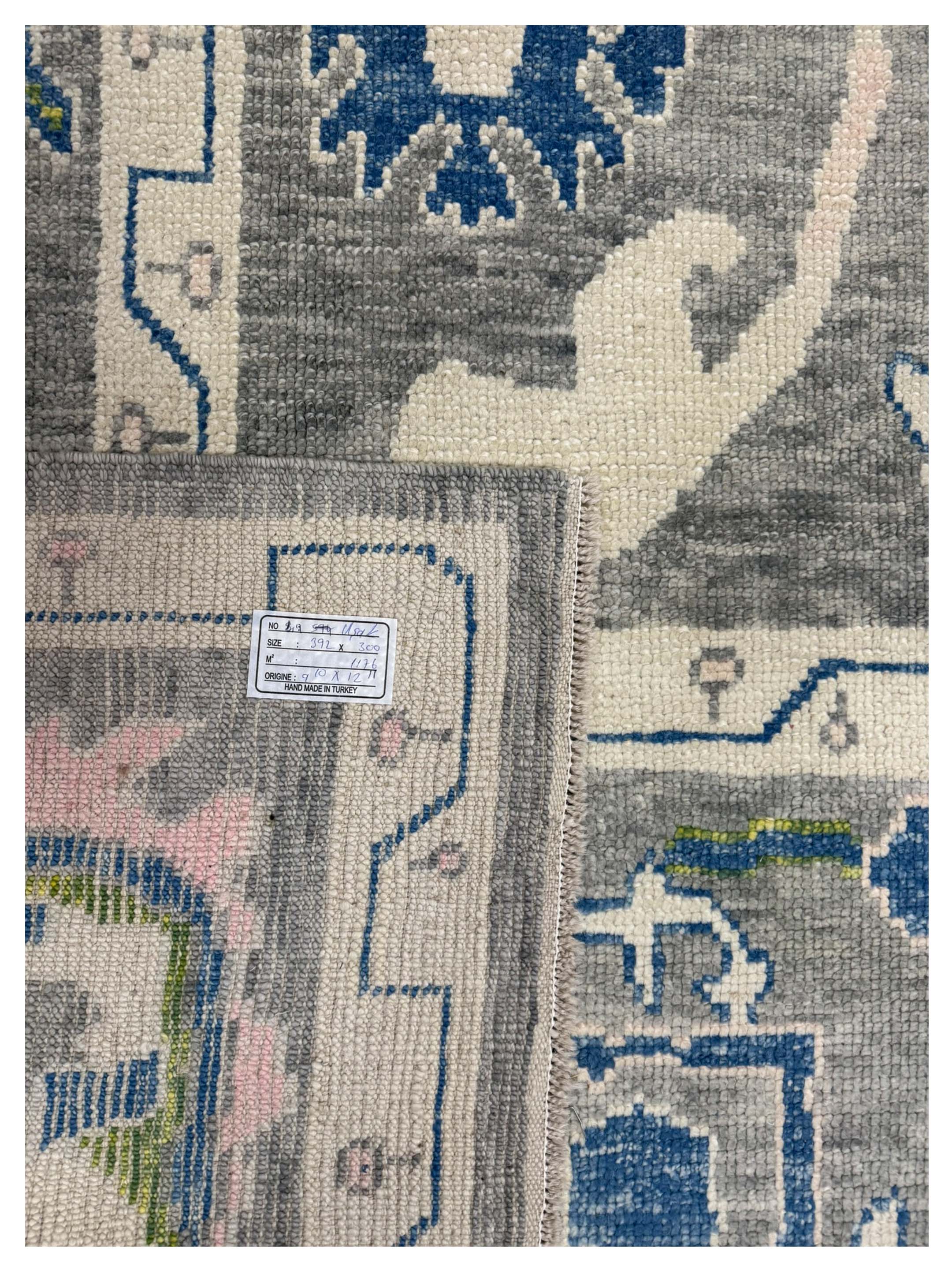 Ushak TR Hand Knotted Ivory 10x13 - Image 3 of 3