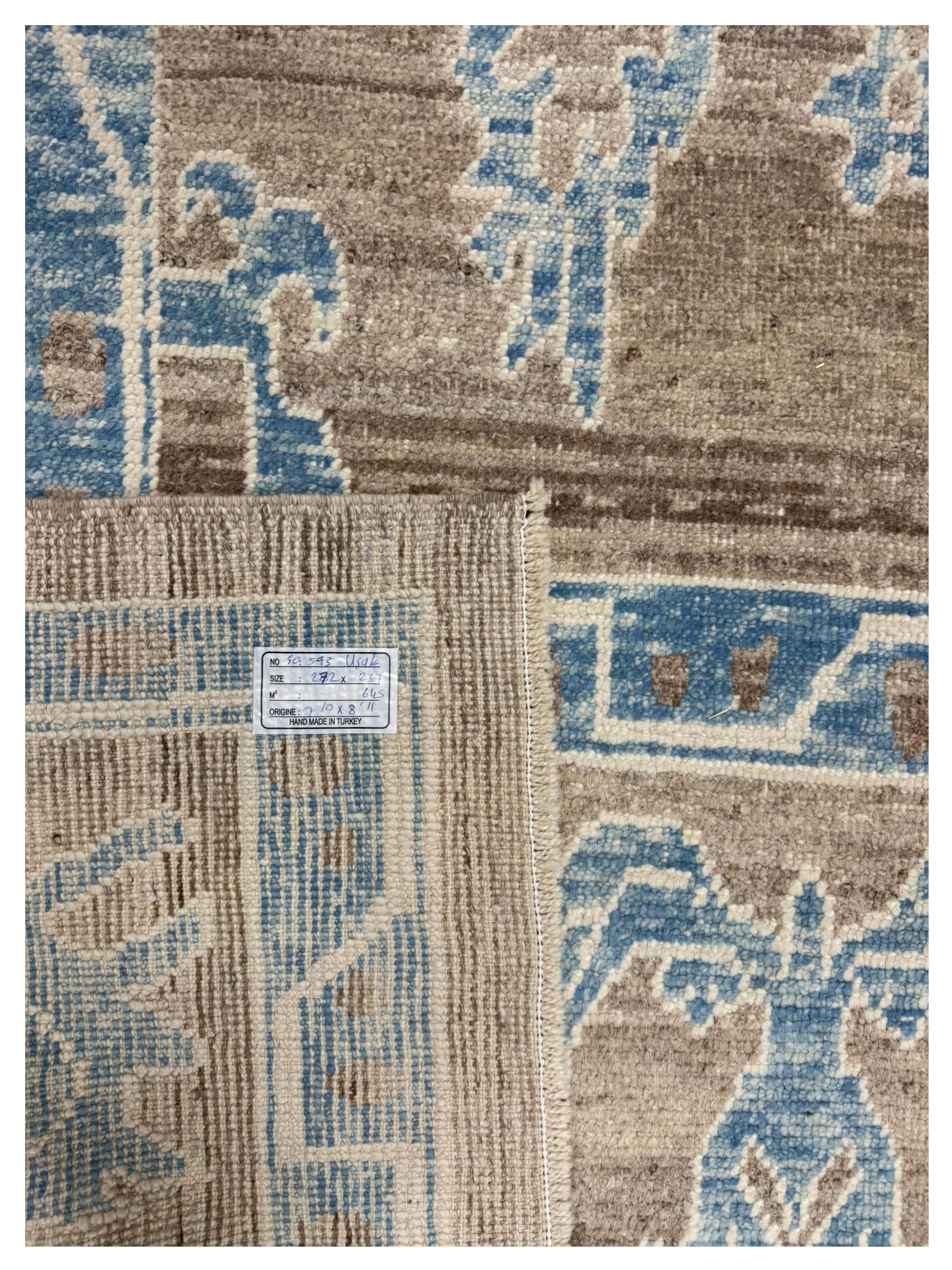 Ushak TR Hand Knotted Brown 8x9 - Image 3 of 3