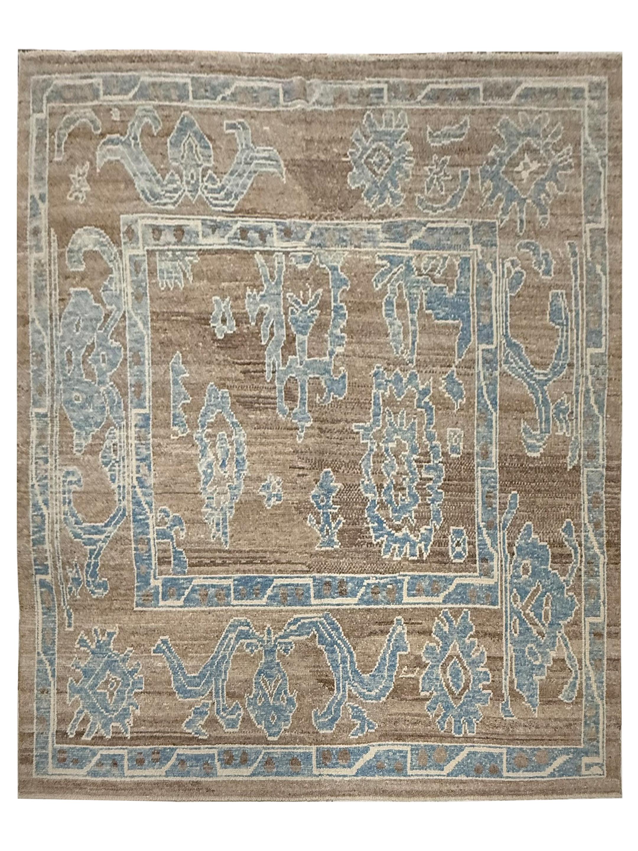 Ushak TR Hand Knotted Brown 8x9