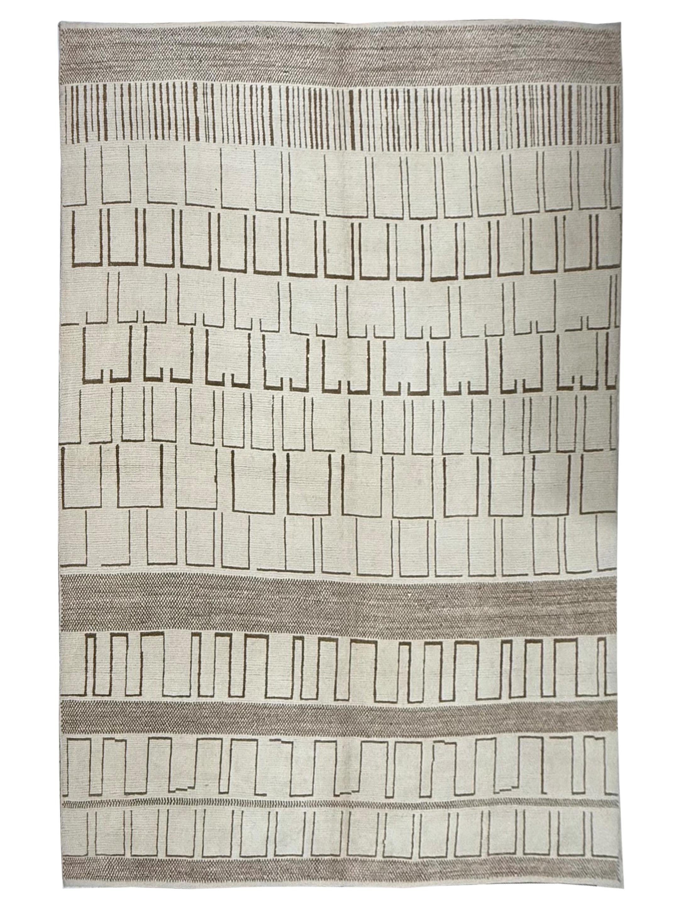 Moroccan-TR Hand Knotted Ivory 10x12