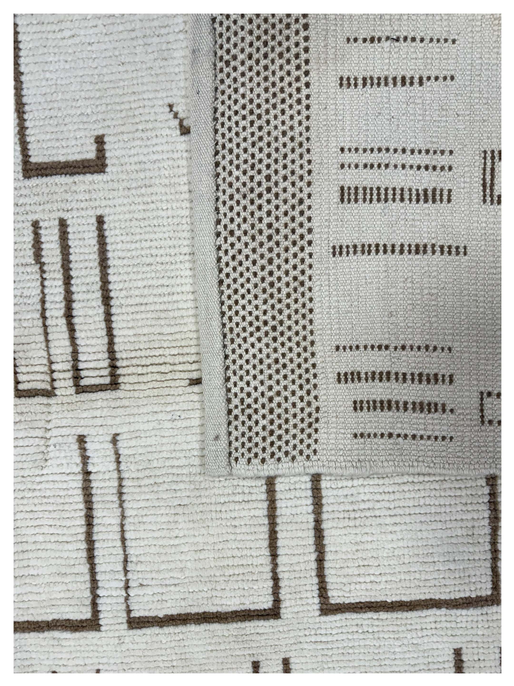 Moroccan-TR Hand Knotted Ivory 9x12 - Image 3 of 3