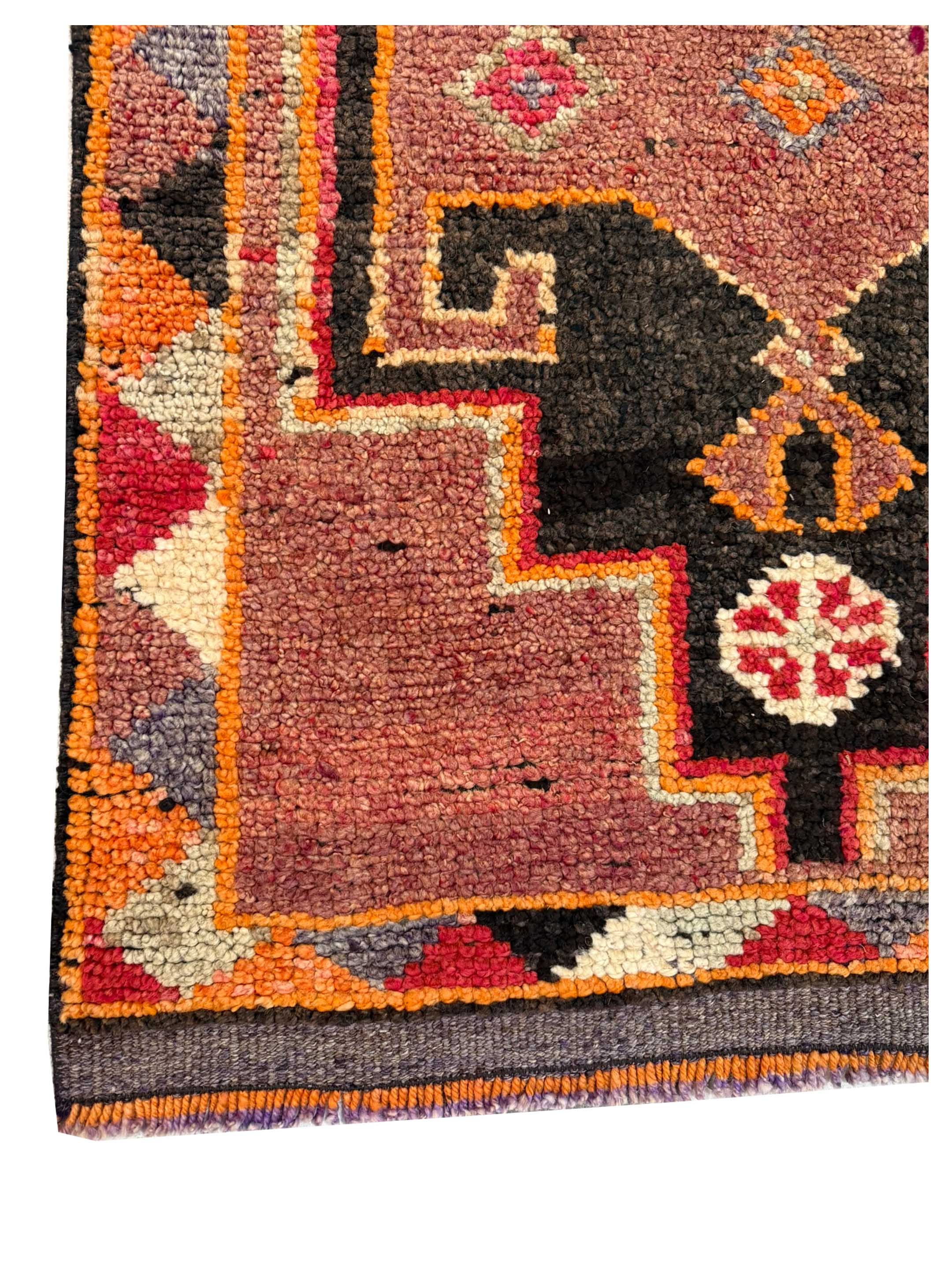 Kurdish Hand Knotted Orange 8x13 - Image 3 of 4