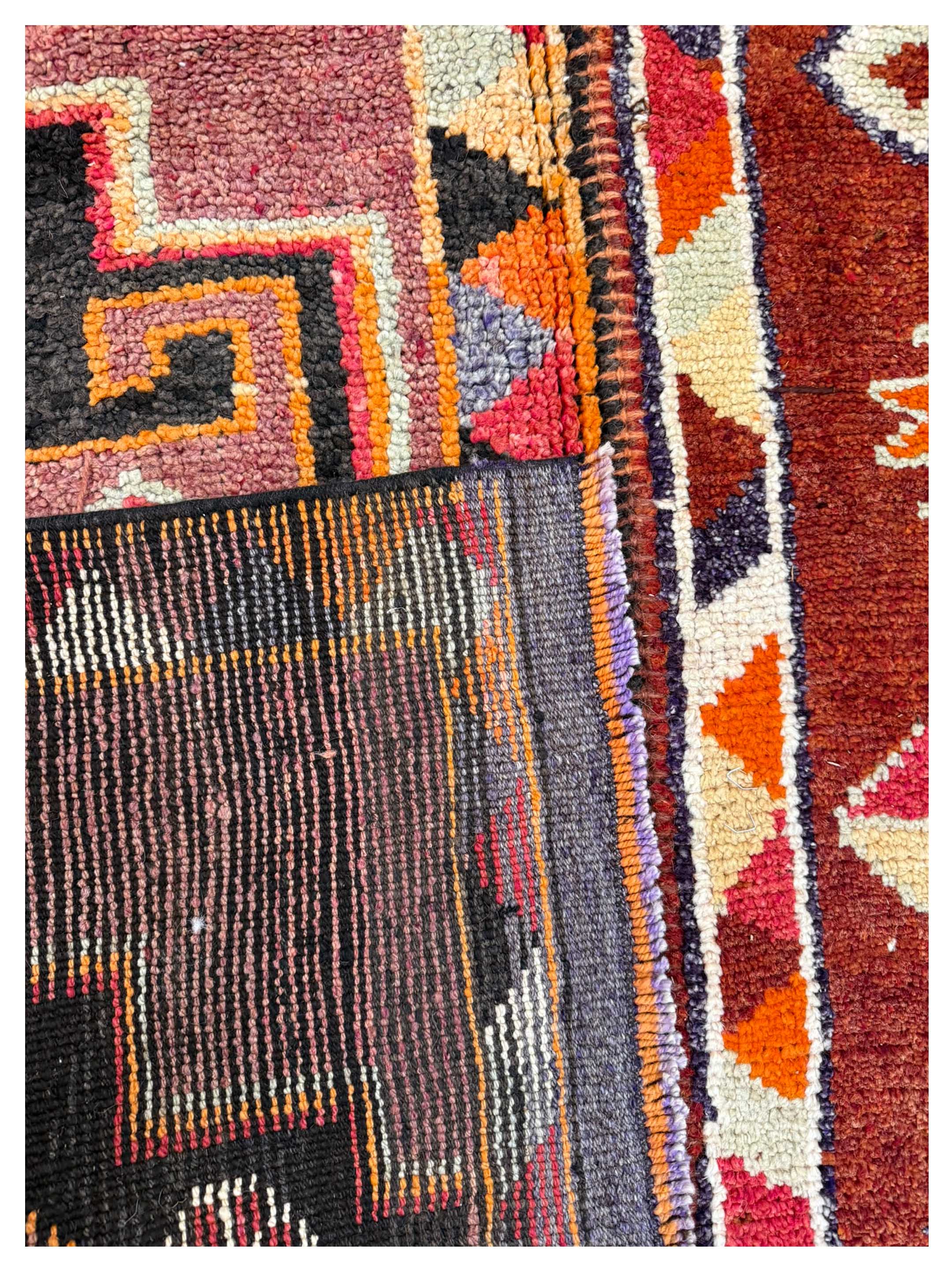 Kurdish Hand Knotted Orange 8x13 - Image 4 of 4