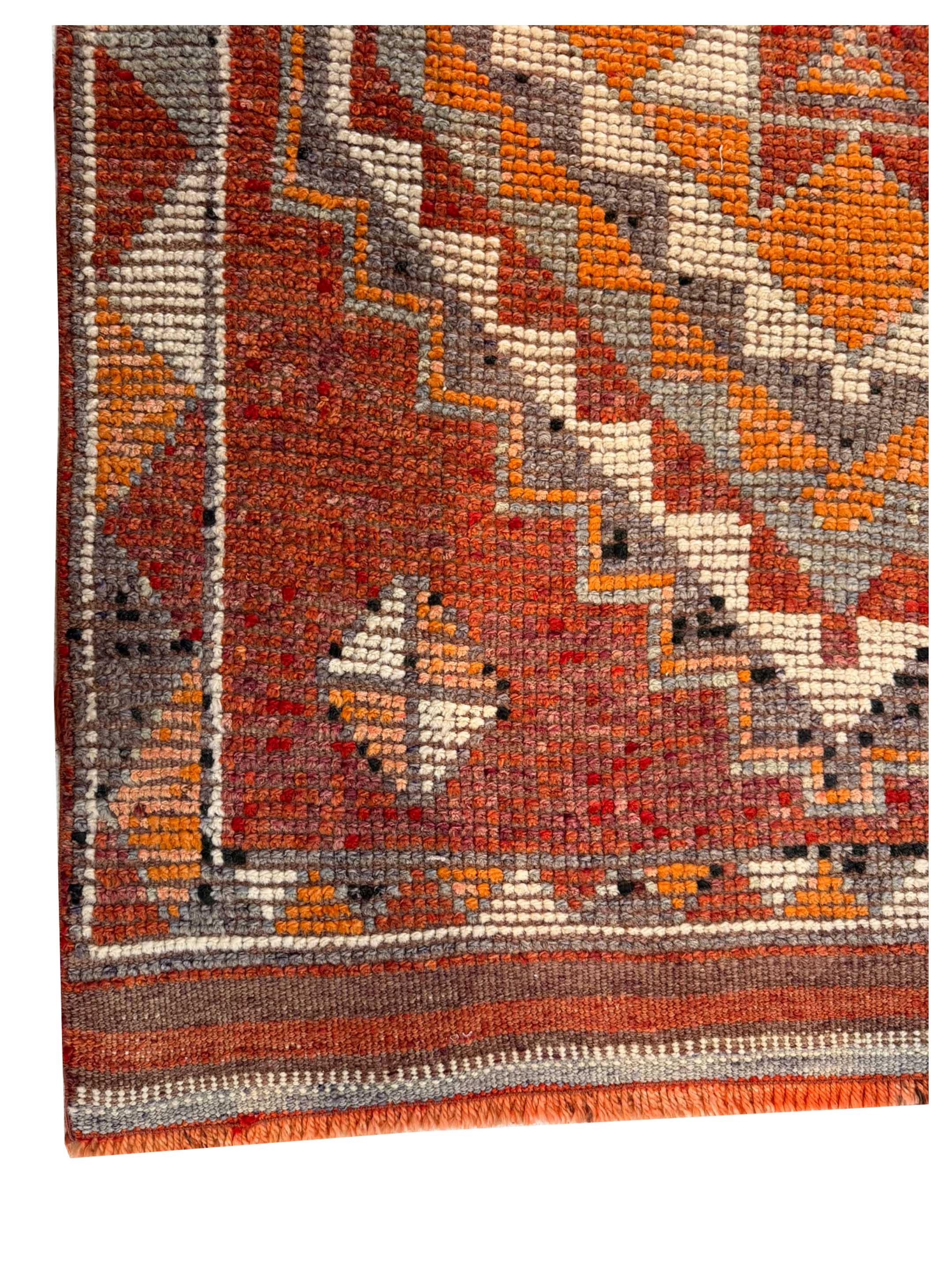 Kurdish Hand Knotted Orange 9x11 - Image 2 of 3