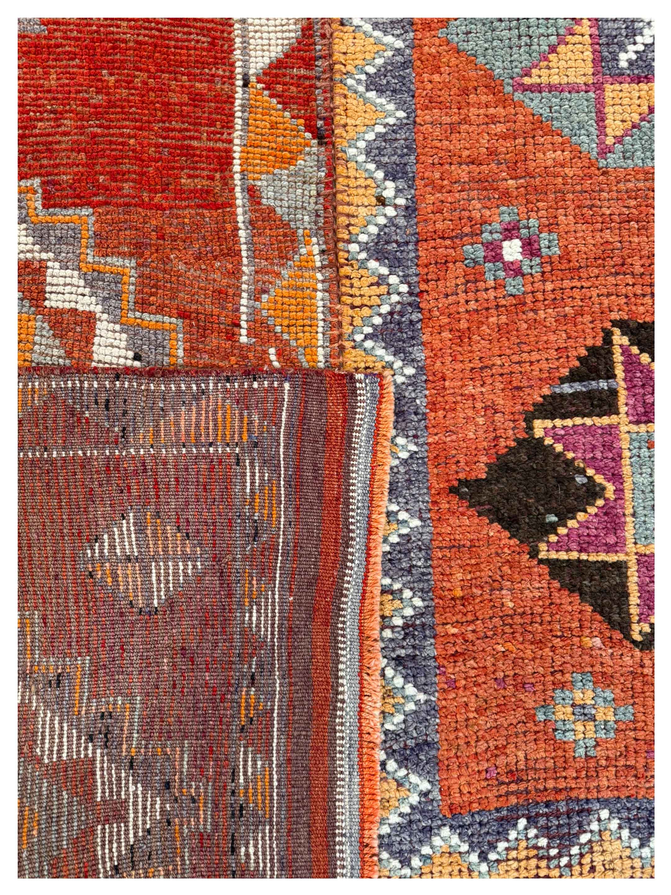 Kurdish Hand Knotted Orange 9x11 - Image 3 of 3