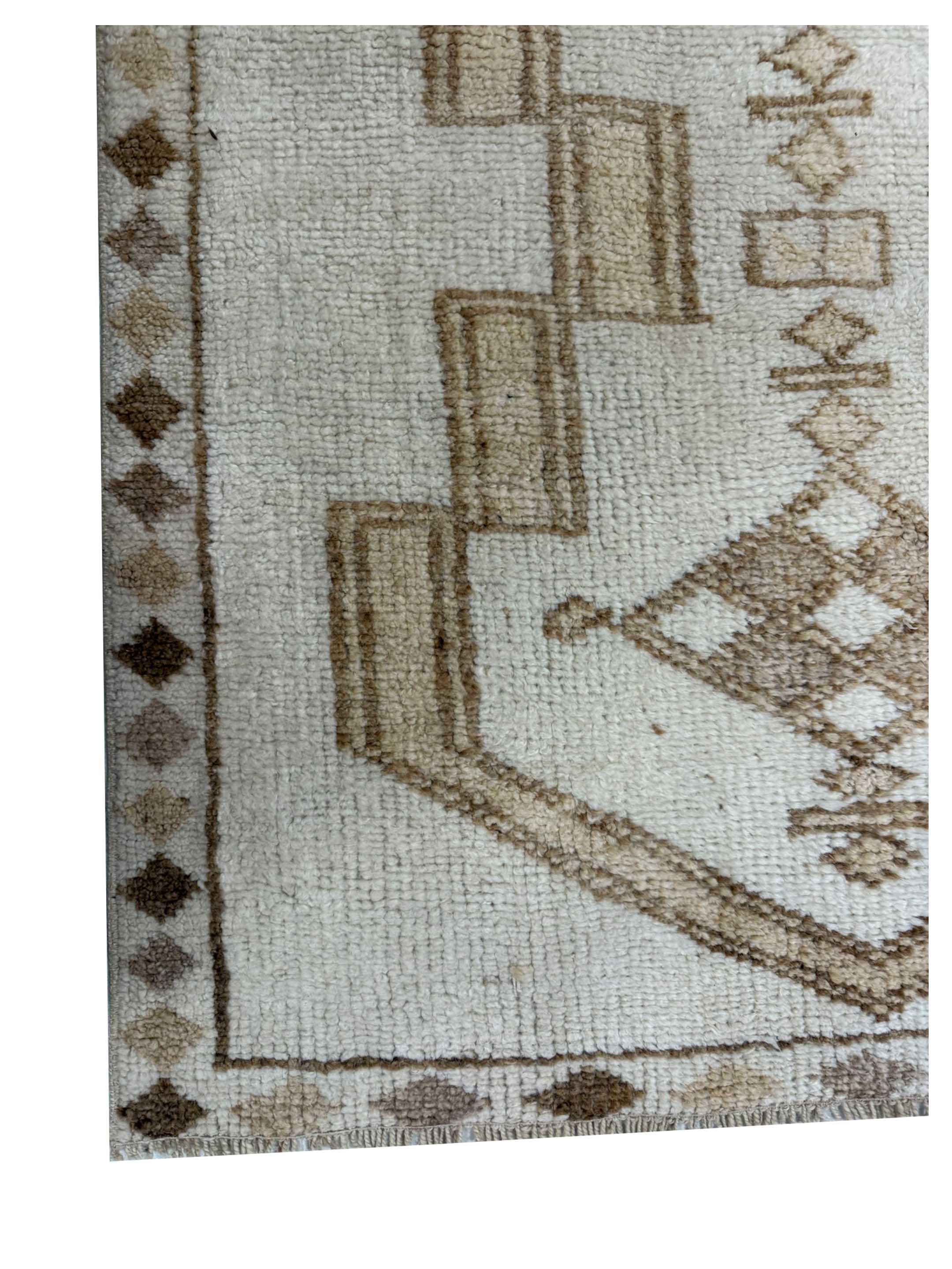 Anatolian-Natural Hand Knotted Ivory 9x12 - Image 2 of 3