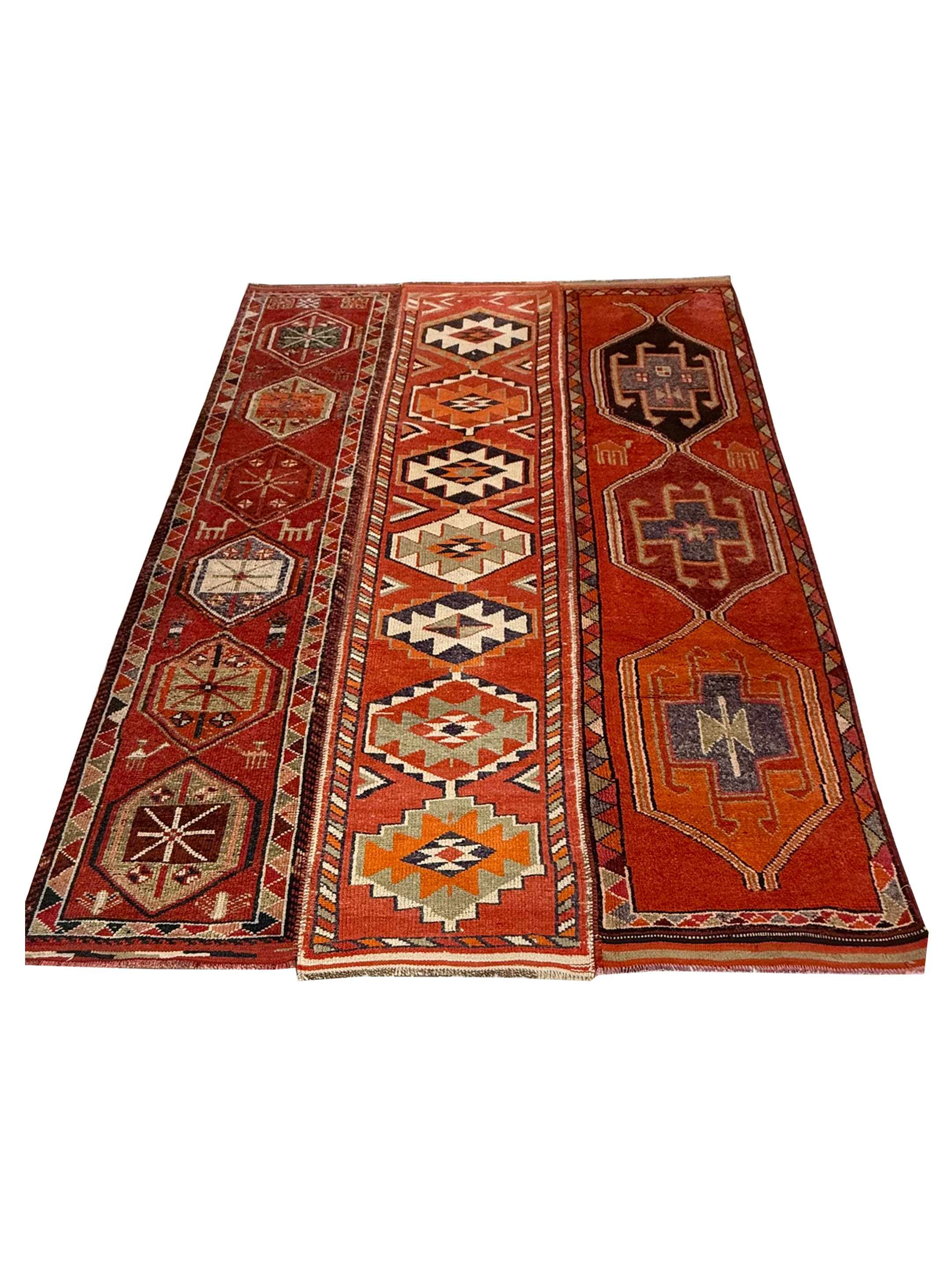 Kurdish Hand Knotted Orange 9x12 - Image 2 of 4